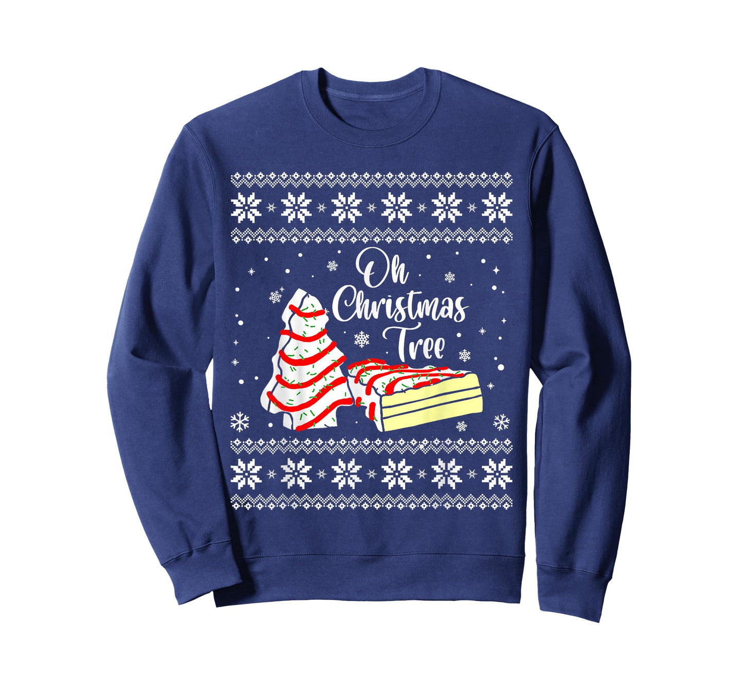 Oh Christmas Tree Cakes Debbie Becky Jen Snack Cake Lovers T-Shirt