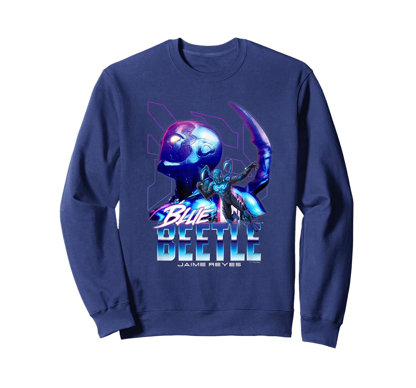 Blue Beetle Jaime Reyes Heroic Neon Outlines Portrait T-Shirt