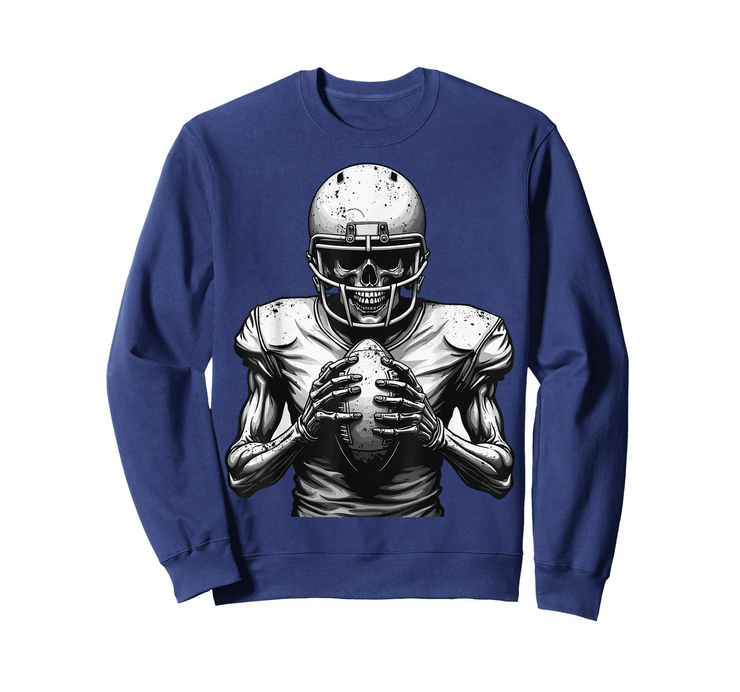Halloween Skeleton Football Player Spooky Sports Graphic T-Shirt