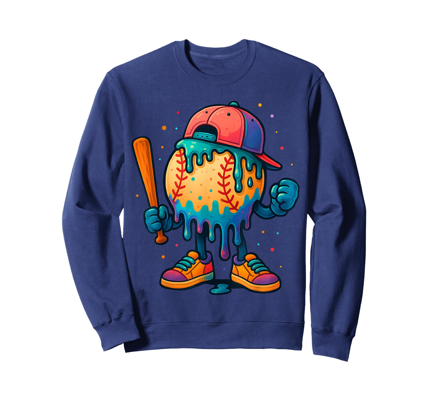Baseball Drip Ice Cream Drip Sport Player Kids Youth Boys T-Shirt