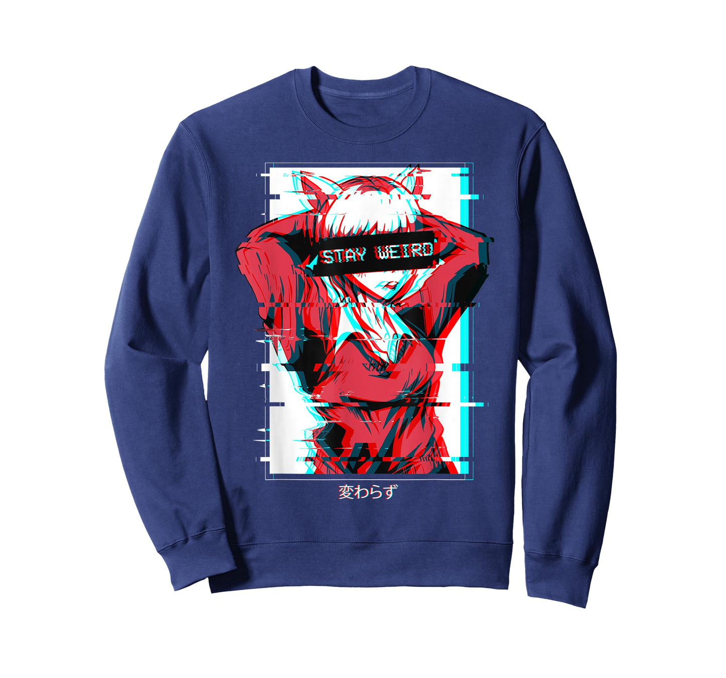 Stay Weird Anime Girl Japanese Vaporwave Aesthetic Waifu T-Shirt