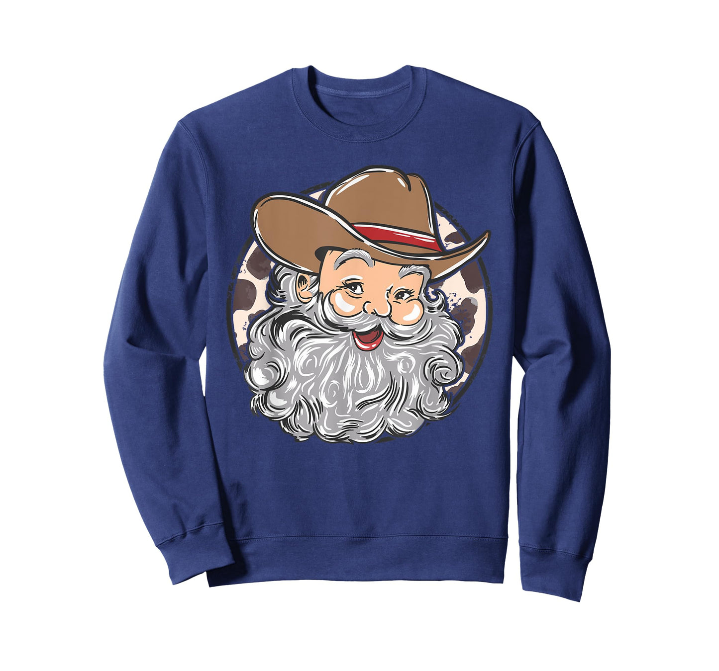 Western Cowboy Santa Christmas Cowboy Groovy Retro Xmas T-Shirt
