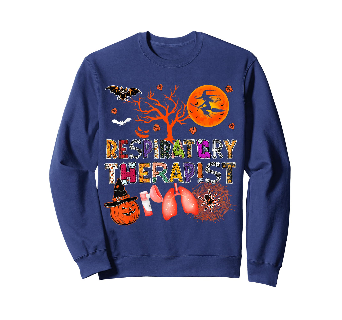 Respiratory Therapist Halloween Zombie Costume Scary Pumpkin T-Shirt