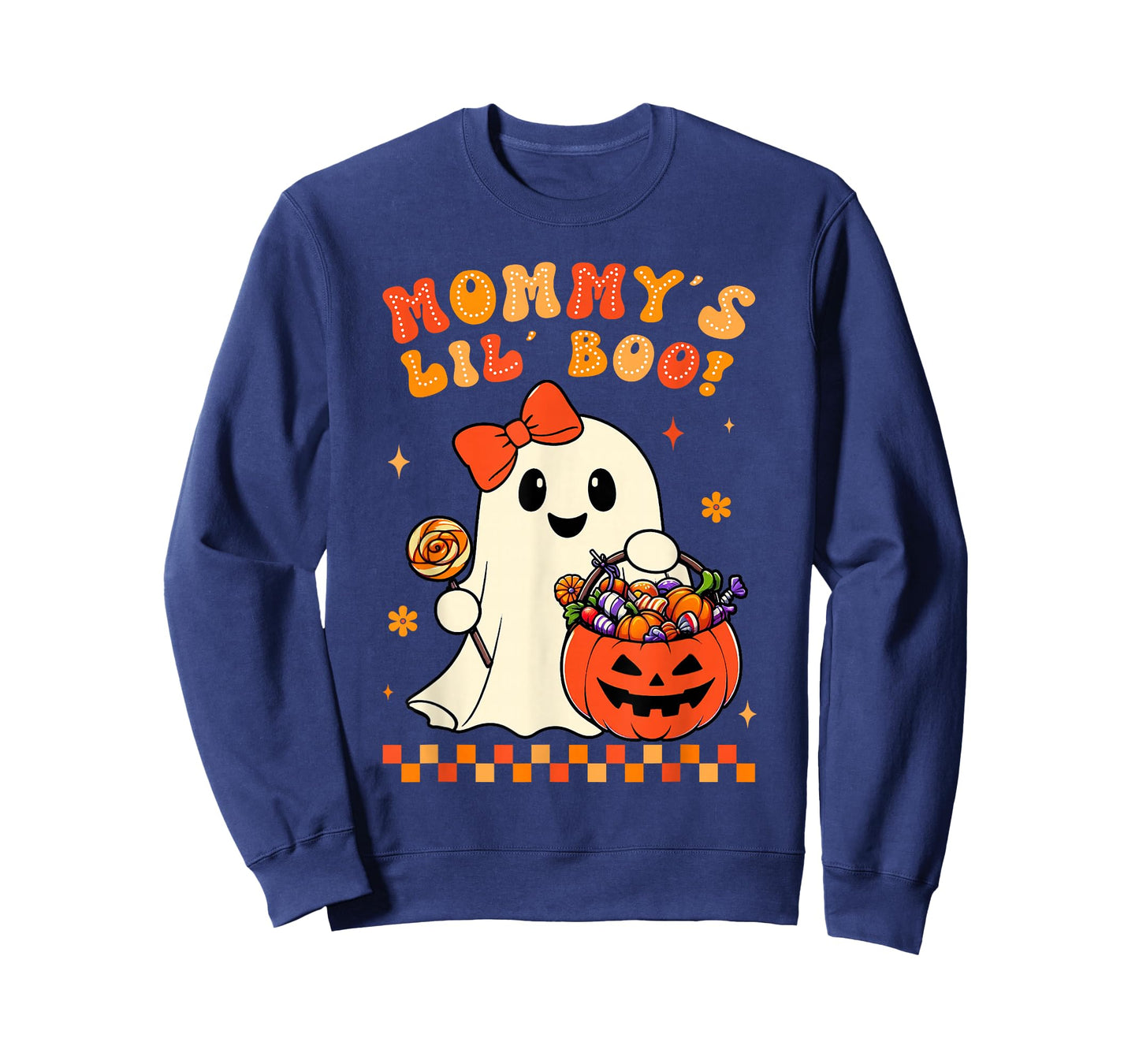 Groovy Halloween Ghost Mommys Lil Boo Girls Kids Toddler T-Shirt