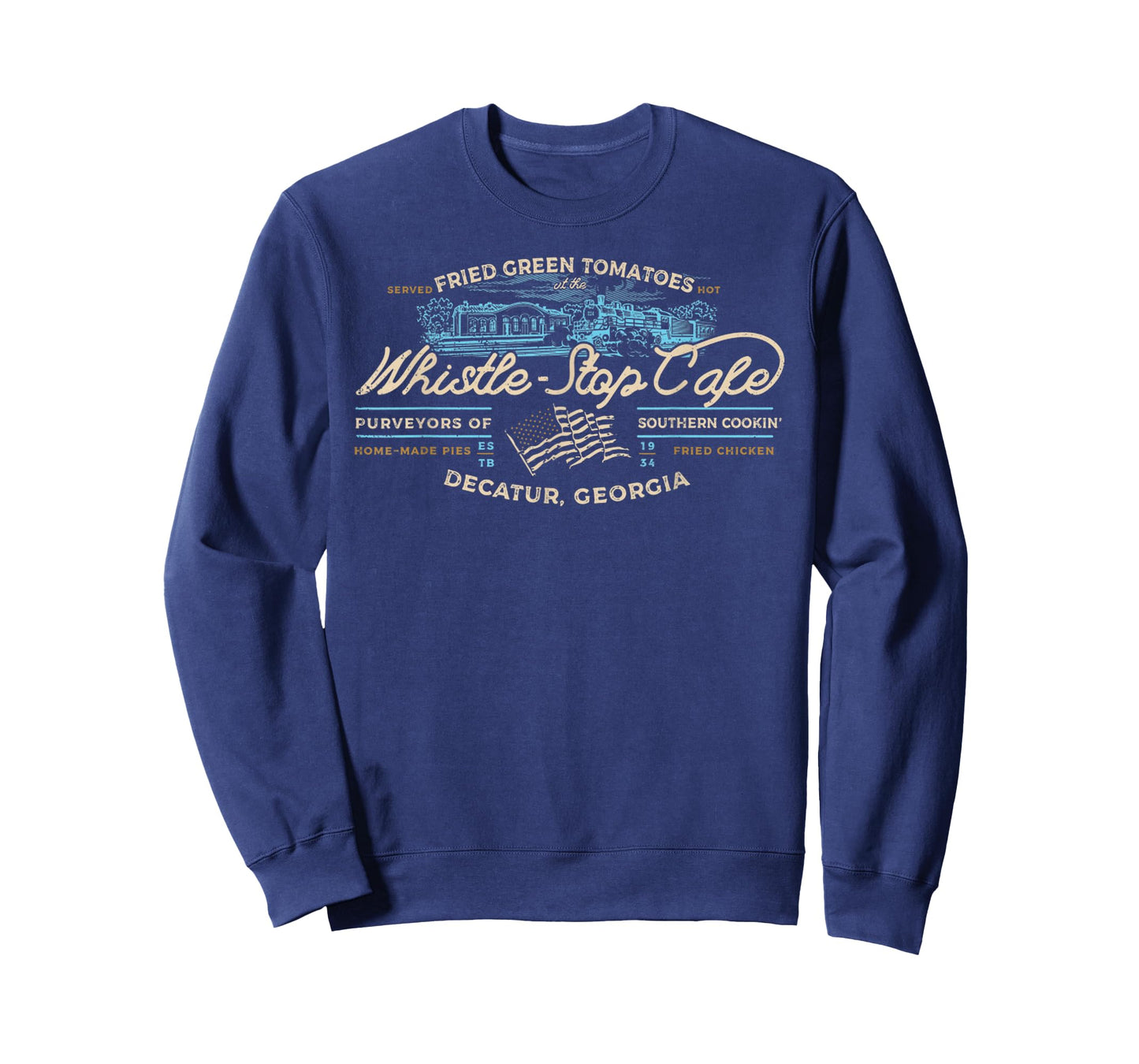 Vintage Whistle Stop Drink Coffee Cafe Food Retro Movies T-Shirt