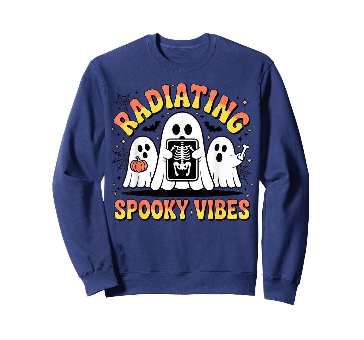 Ghosts Holding X-ray Radiating Spooky Vibes Halloween T-Shirt