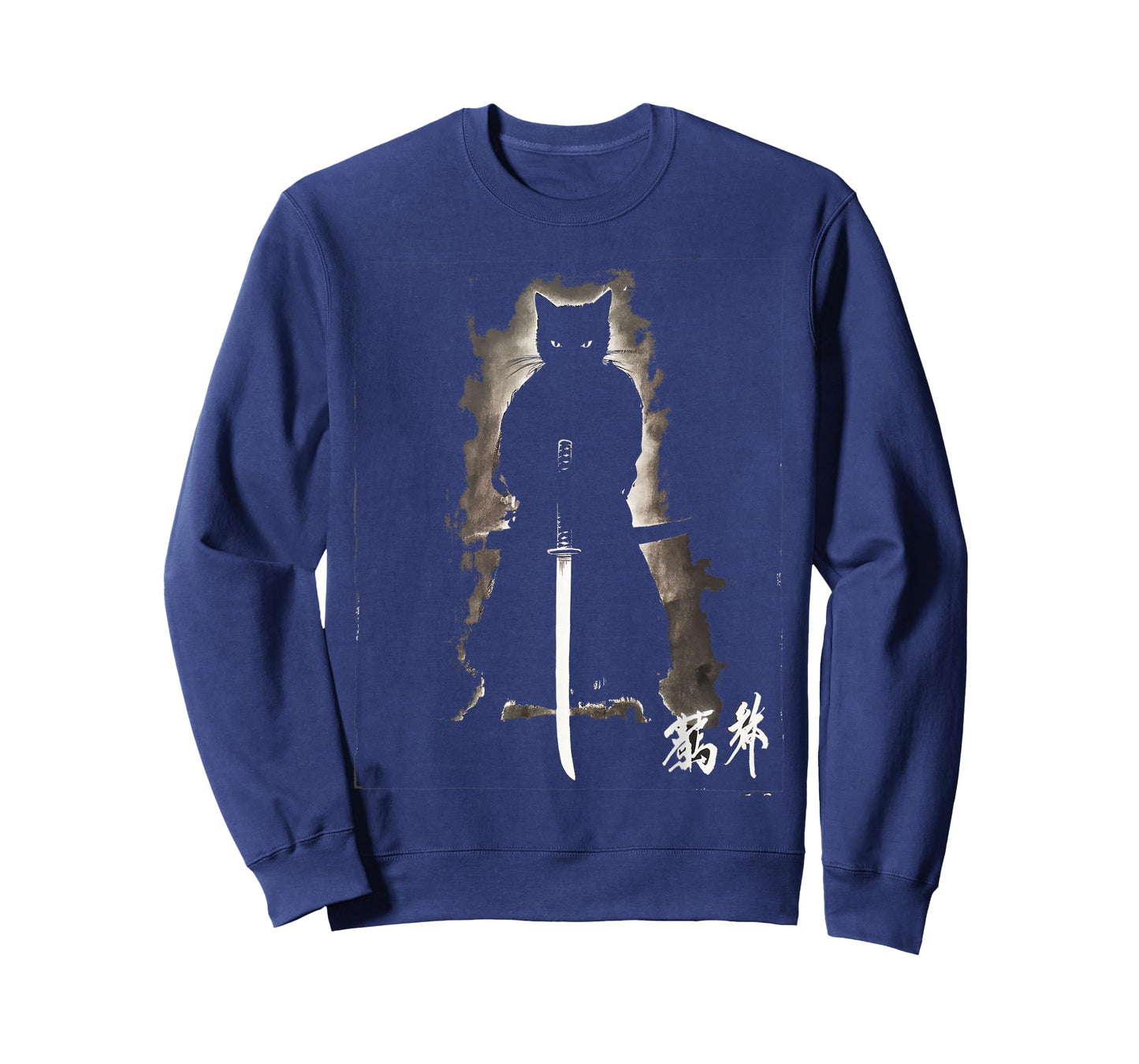 Vintage Samurai Cat Graphic Art Japanese Ukiyo-e Men Women Kids T-Shirt