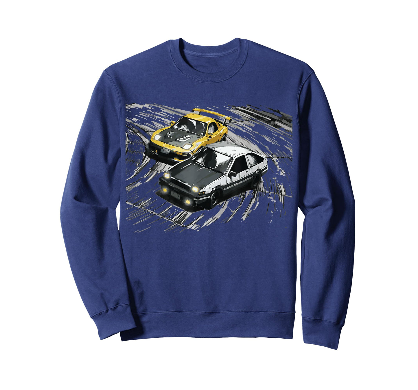 JDM Car Street Drift Race - 86 VS FD Anime Style T-Shirt