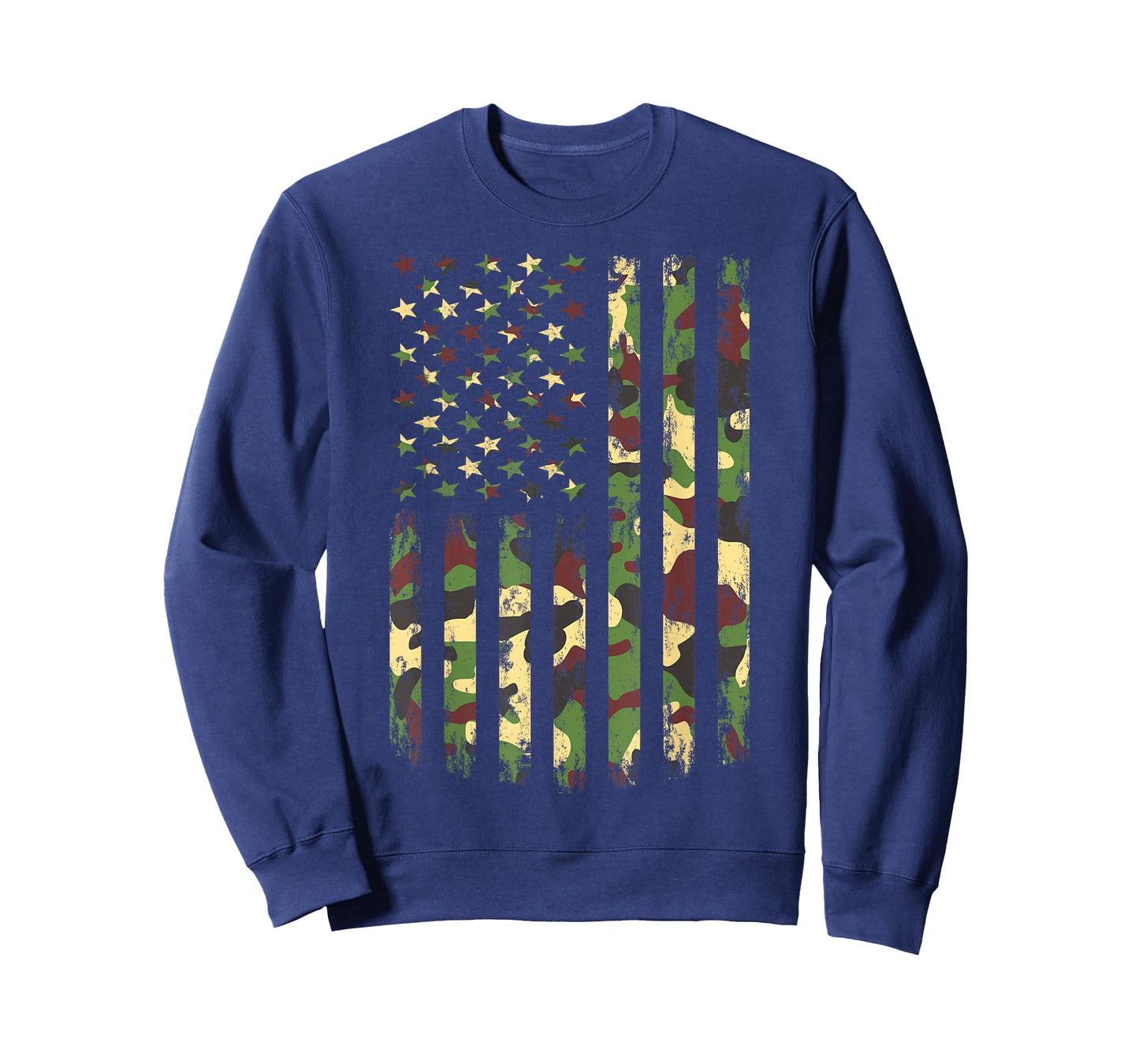 Military American Flag Camouflage Green Desert Tactical Camo T-Shirt