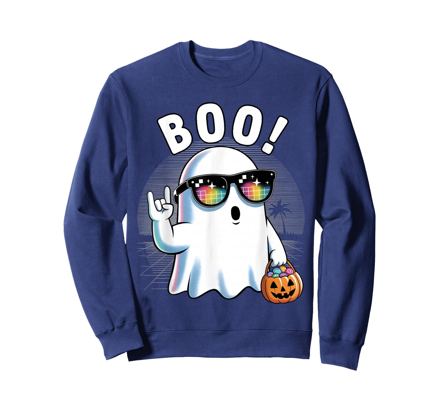 Halloween Costume Boo Ghost Rock Pumpkin T-Shirt
