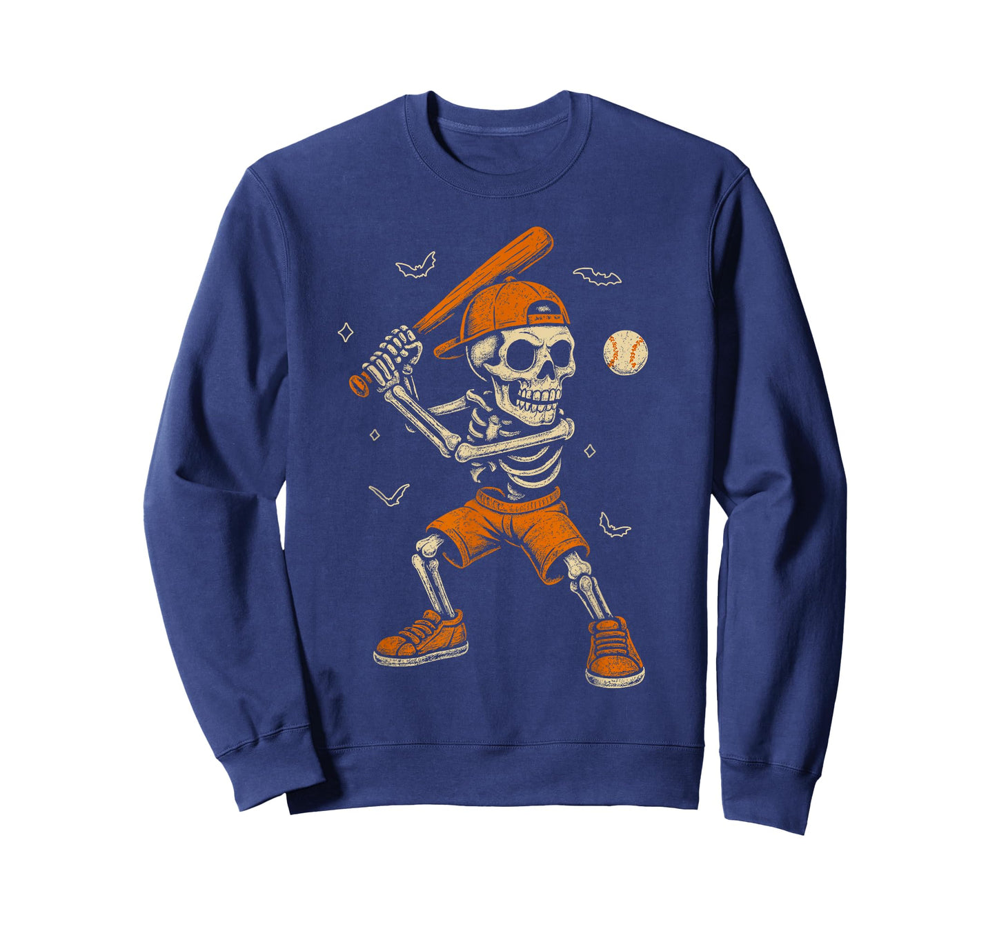 Skeleton Baseball Player Funny Costume Halloween Men Boys T-Shirt
