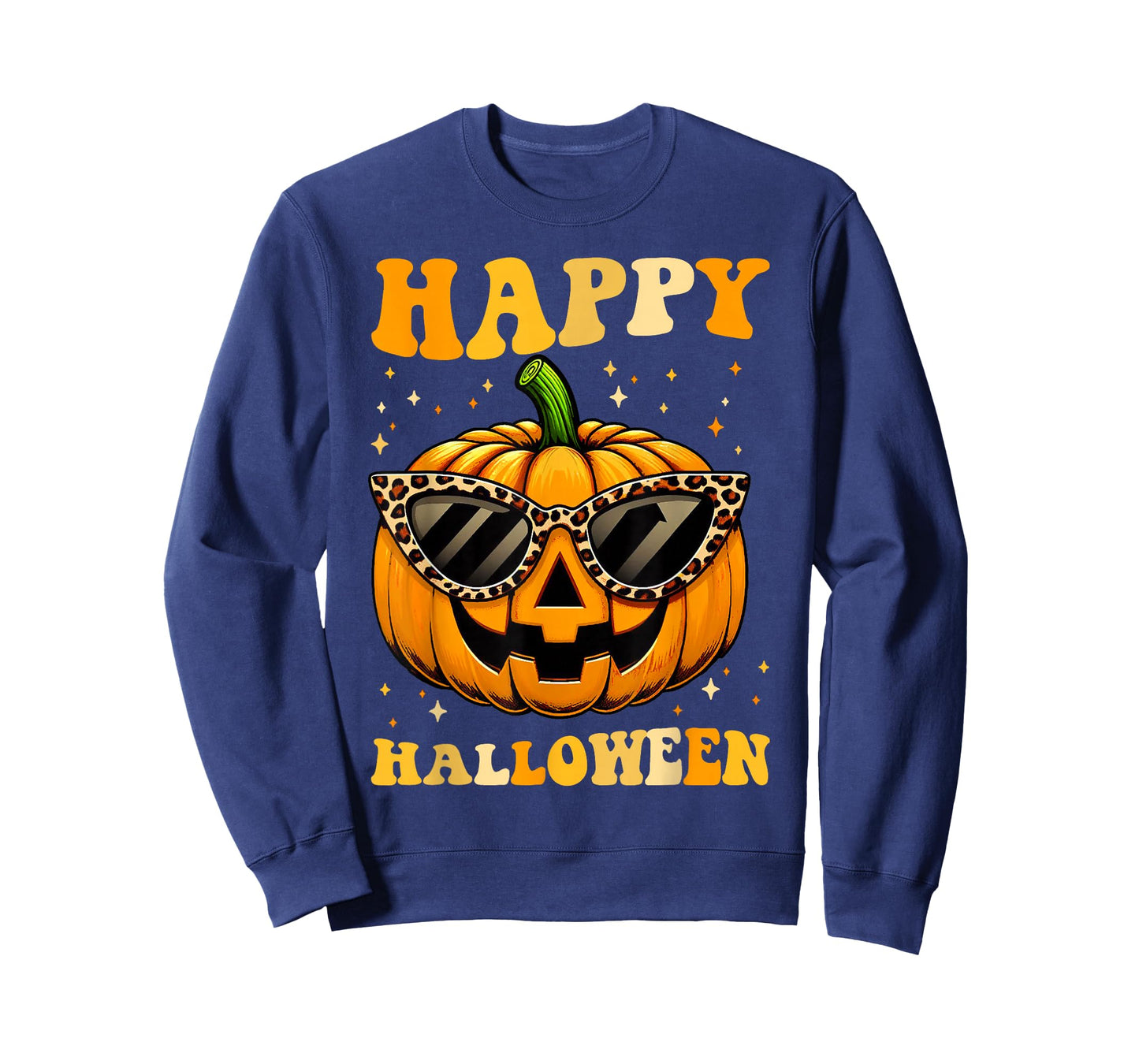 Trick Or Treat Funny Pumpkin Happy Halloween Costume Groovy T-Shirt