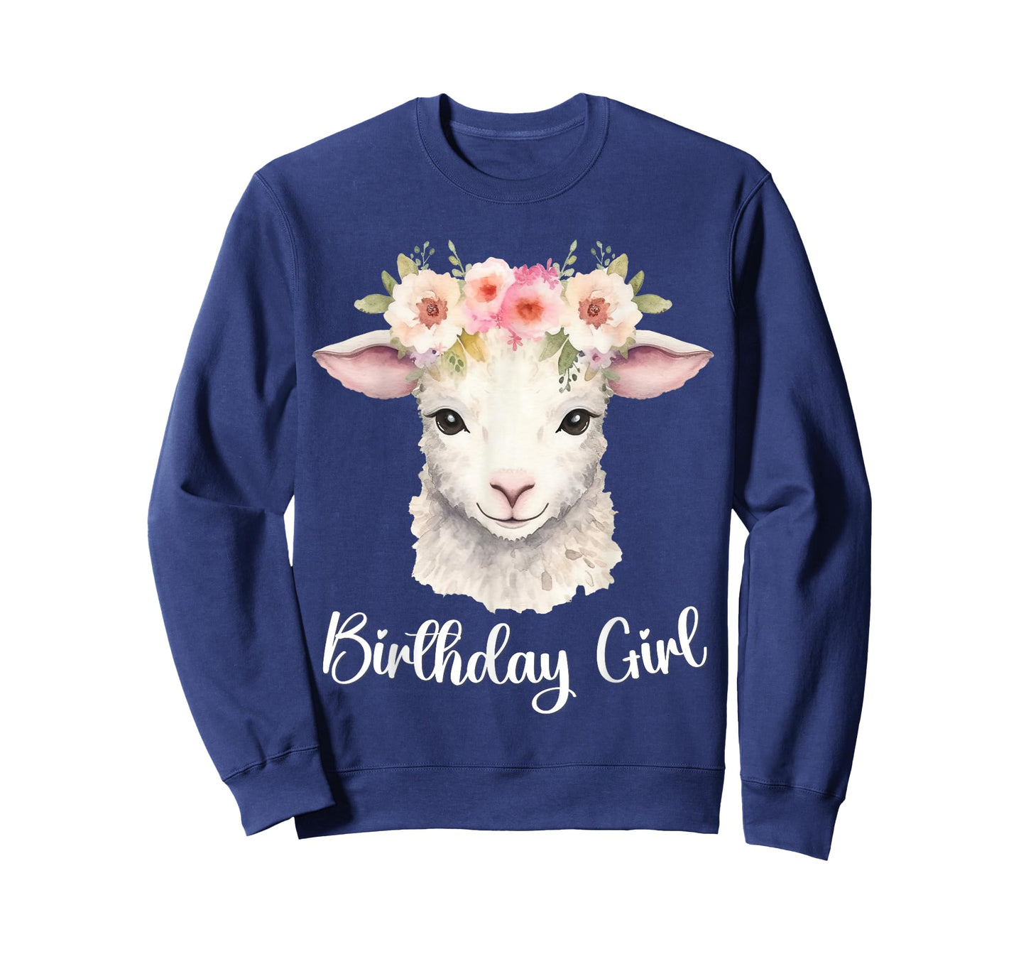 Lamb, Sheep with Flowers for the Birthday Girl T-Shirt