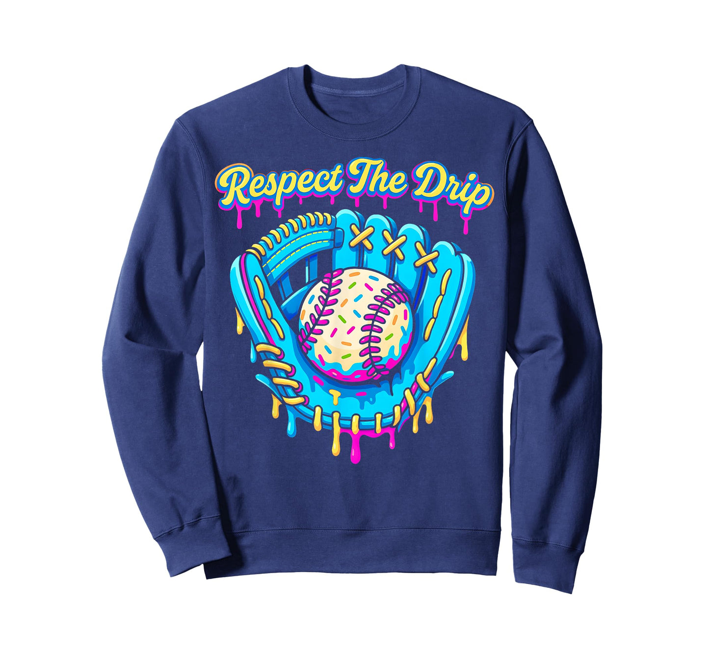 Baseball Drip Boys Ice Cream Drip Glove Sweet Swing Sports T-Shirt