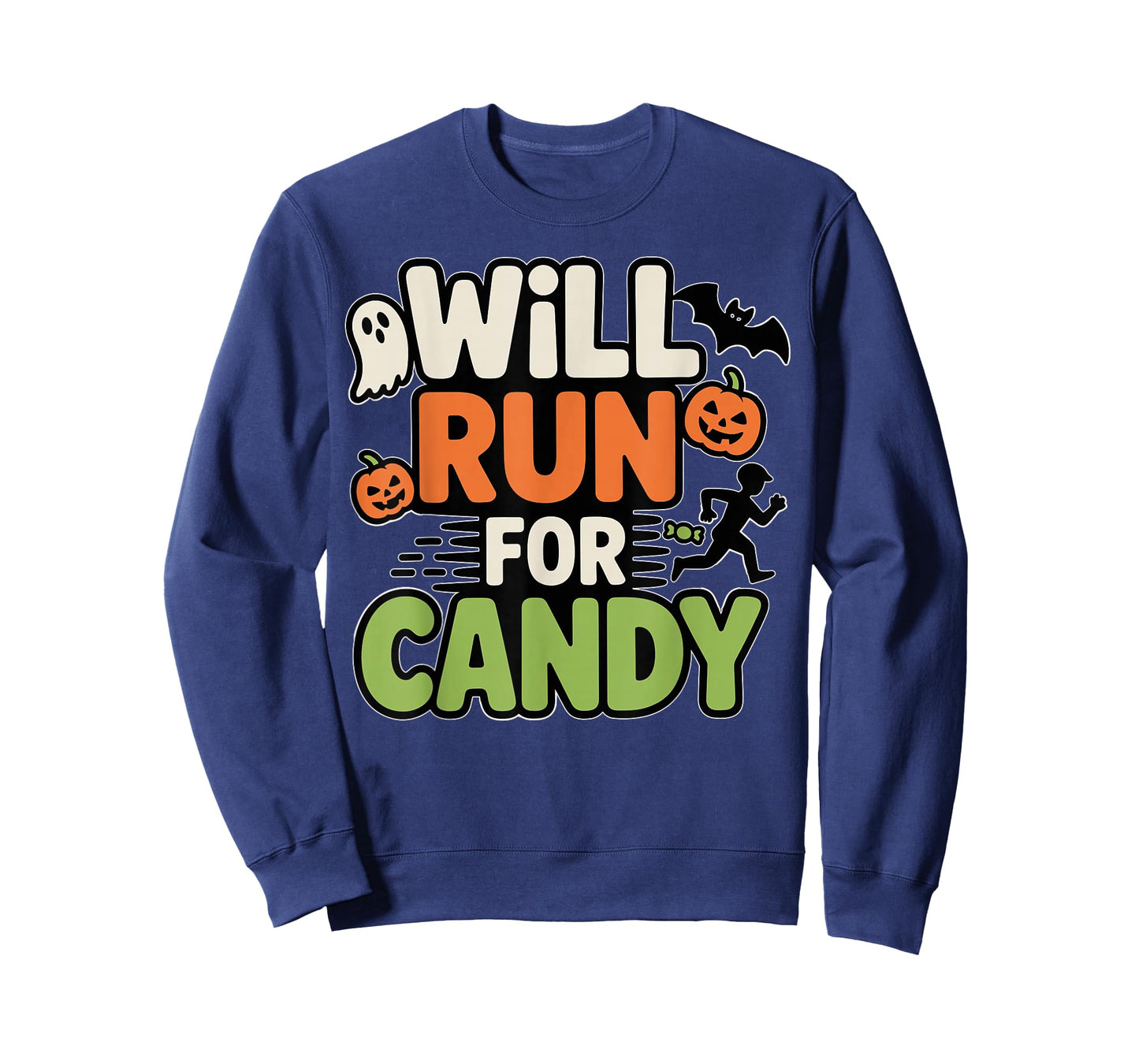 Will Run for Candy Funny Halloween Trick Or Treat T-Shirt