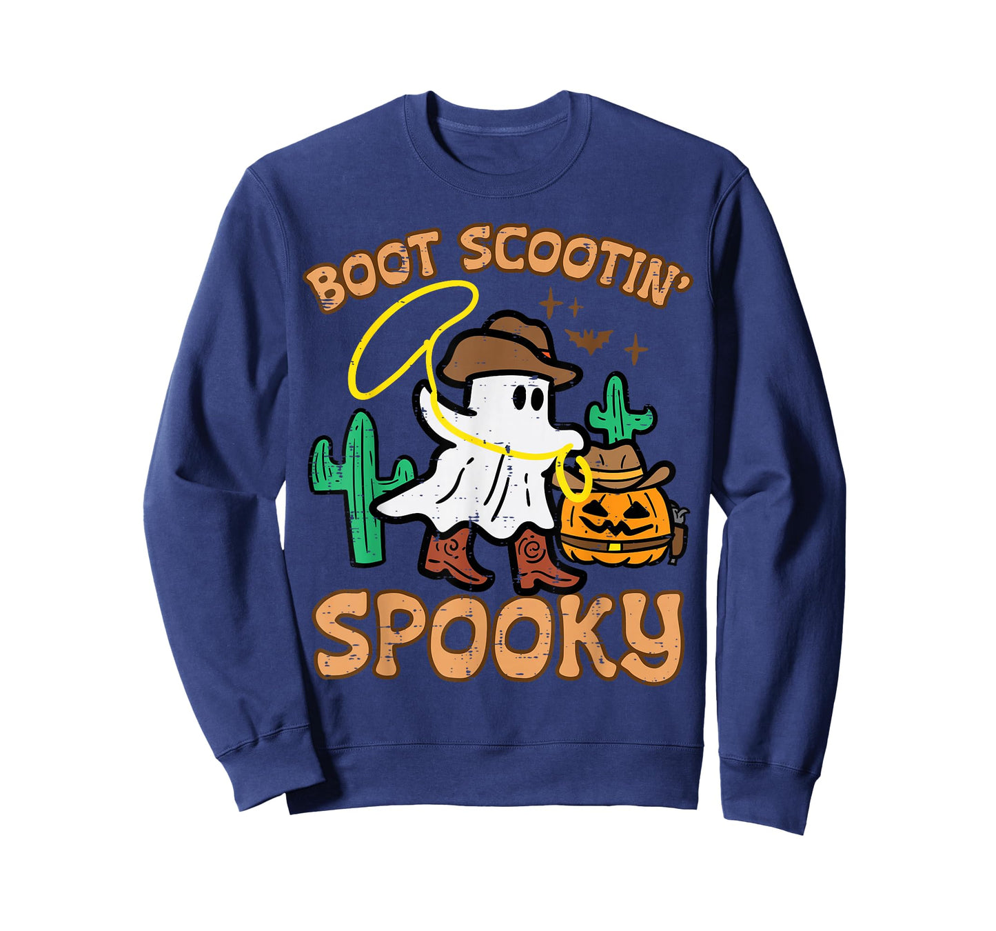 Boot Scootin' Spooky Ghost Cowboy Funny Halloween Men Women T-Shirt
