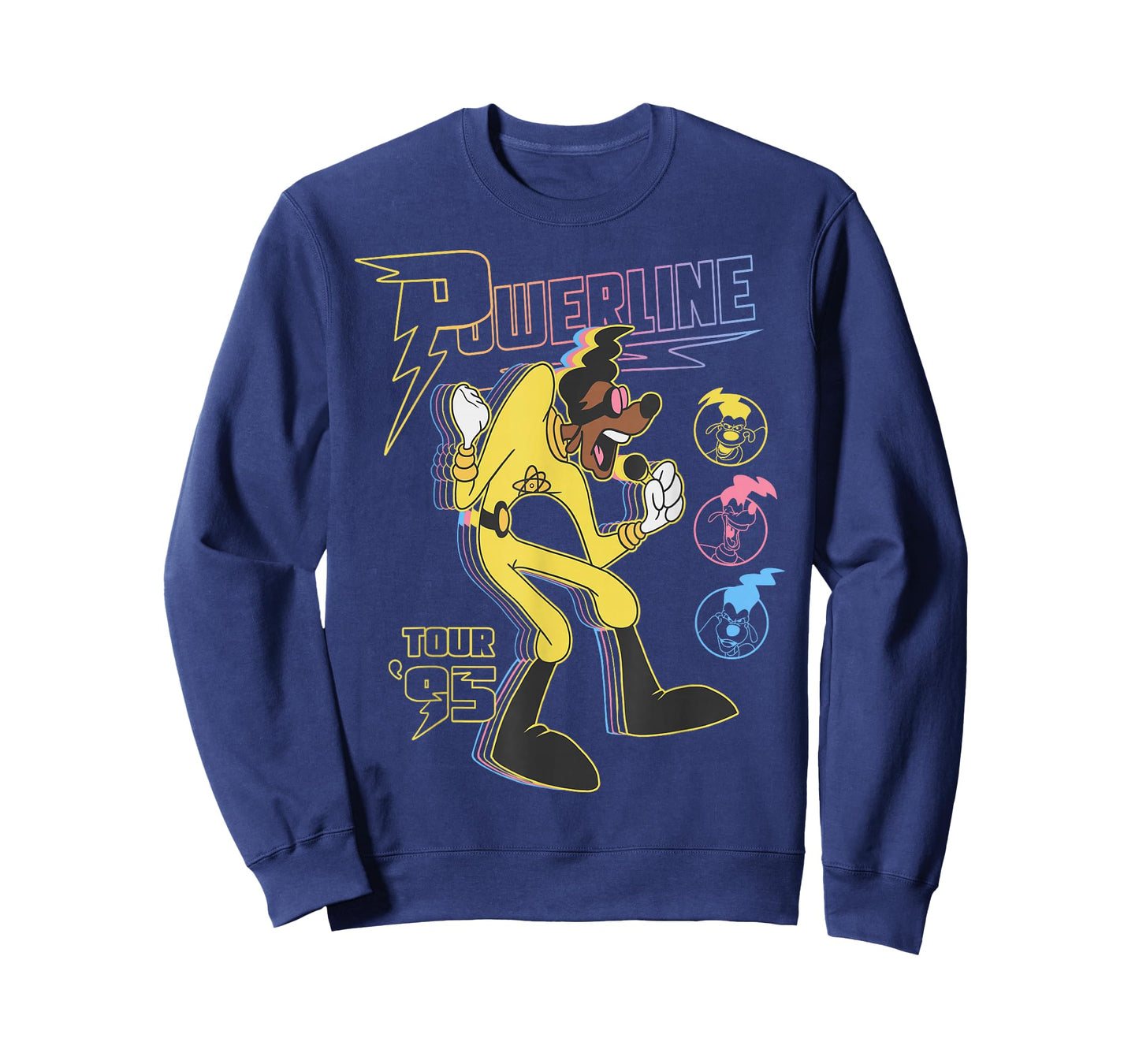 Disney A Goofy Movie Powerline Tour '95 Retro Neon Poster T-Shirt