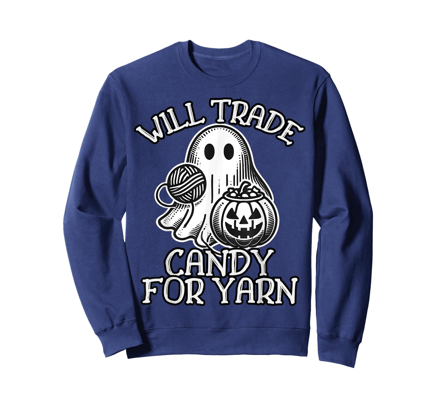 Will Trade Candy For Yarn Funny Knitting Crochet Halloween T-Shirt