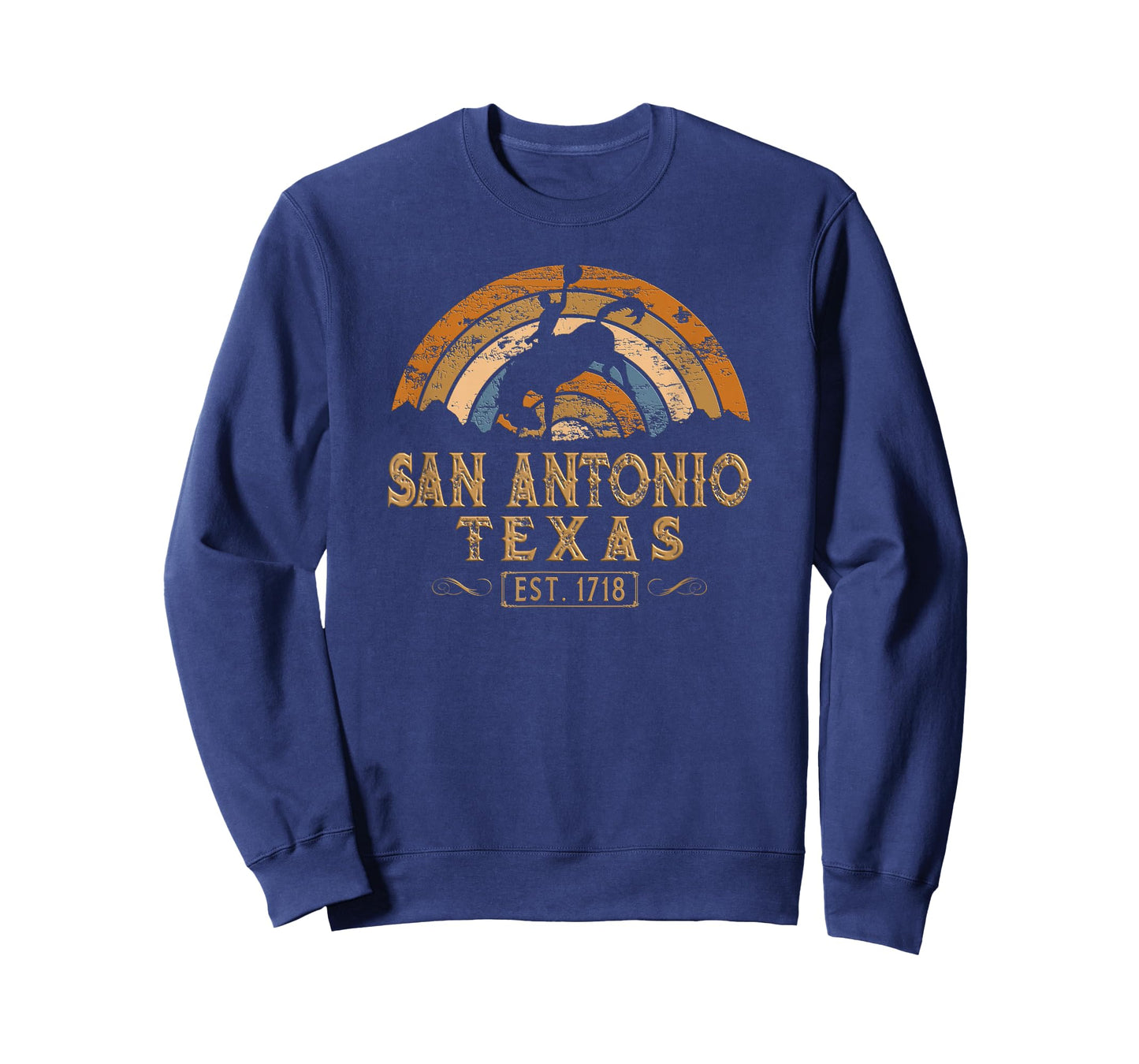 San Antonio, Texas TX Retro Style Rodeo Cowboy T-Shirt