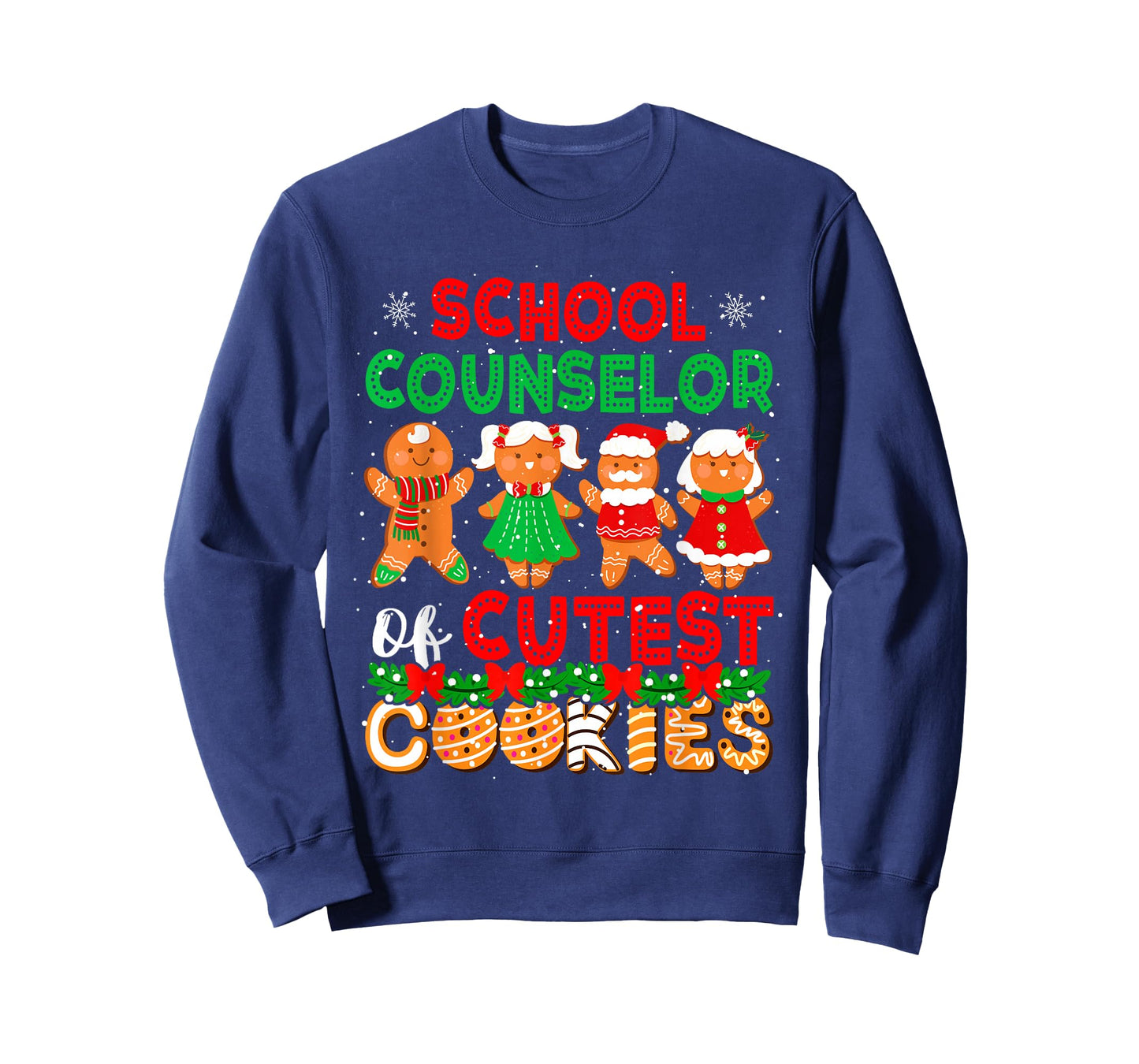 School Counselor Of Cutest Cookies Christmas Gingerbreads T-Shirt