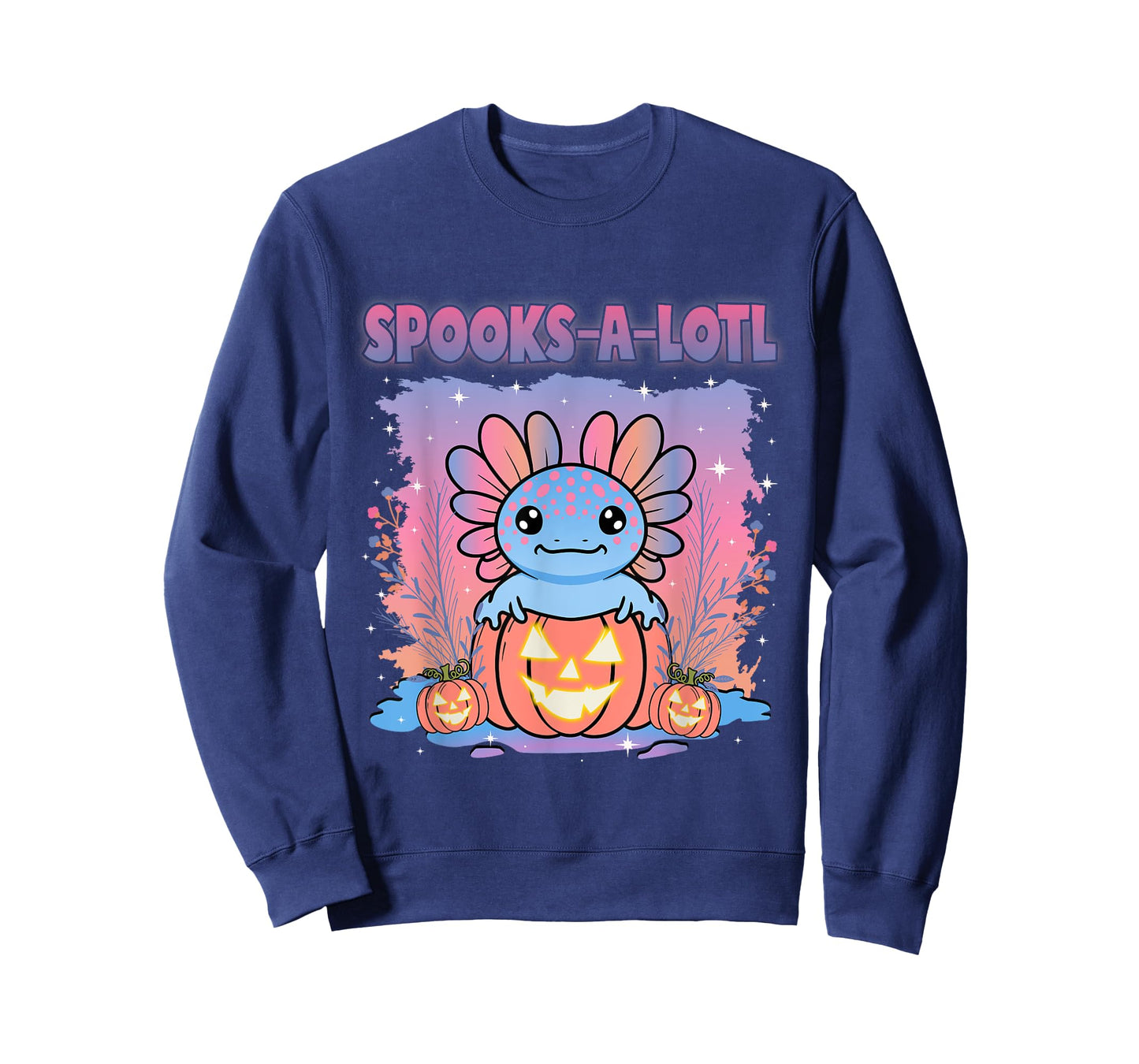 Spooks-A-Lotl Funny Halloween Cute Kawaii Axolotl Costume T-Shirt