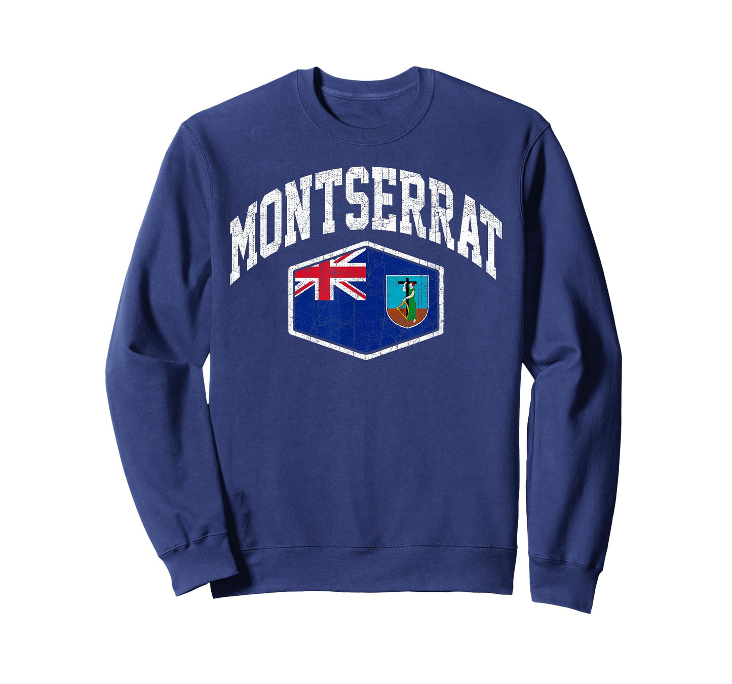 Montserrat Vintage Flag Throwback Design Souvenir T-Shirt