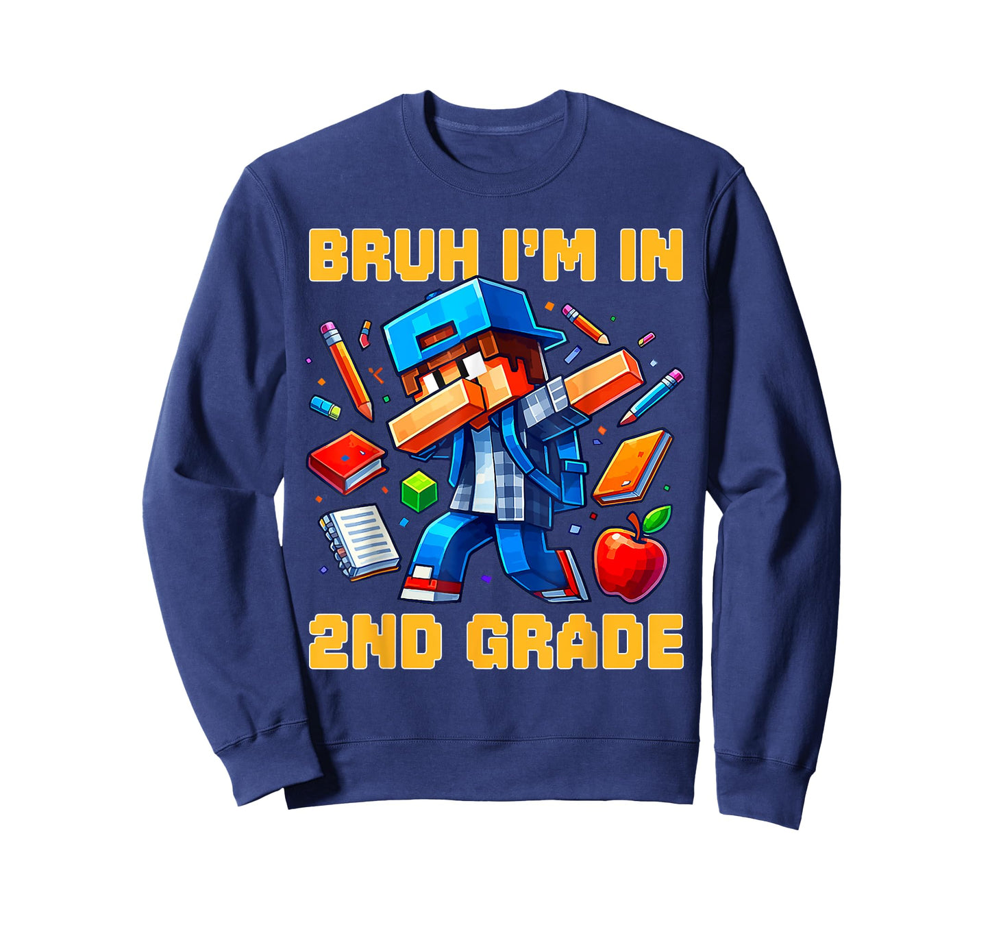 Bruh I'm in 2nd Grade Dabbing Boys Kids Gamer Back To School T-Shirt