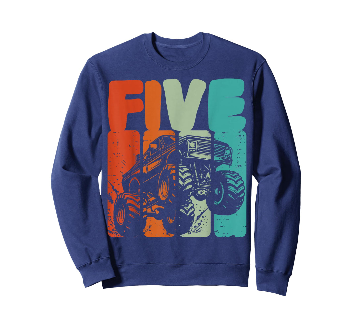 5th Birthday Monster Truck Five 5 Year Old Boys Kids Youth T-Shirt