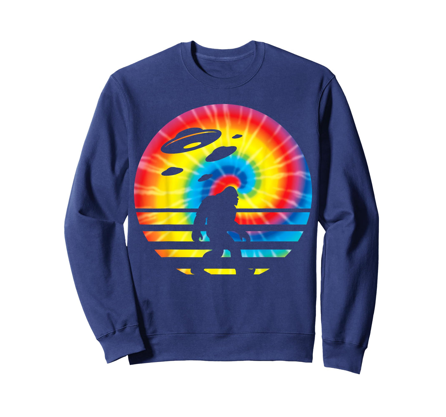 Unique Bigfoot UFO Abduction Tie Dye Shirt Gift T-Shirt