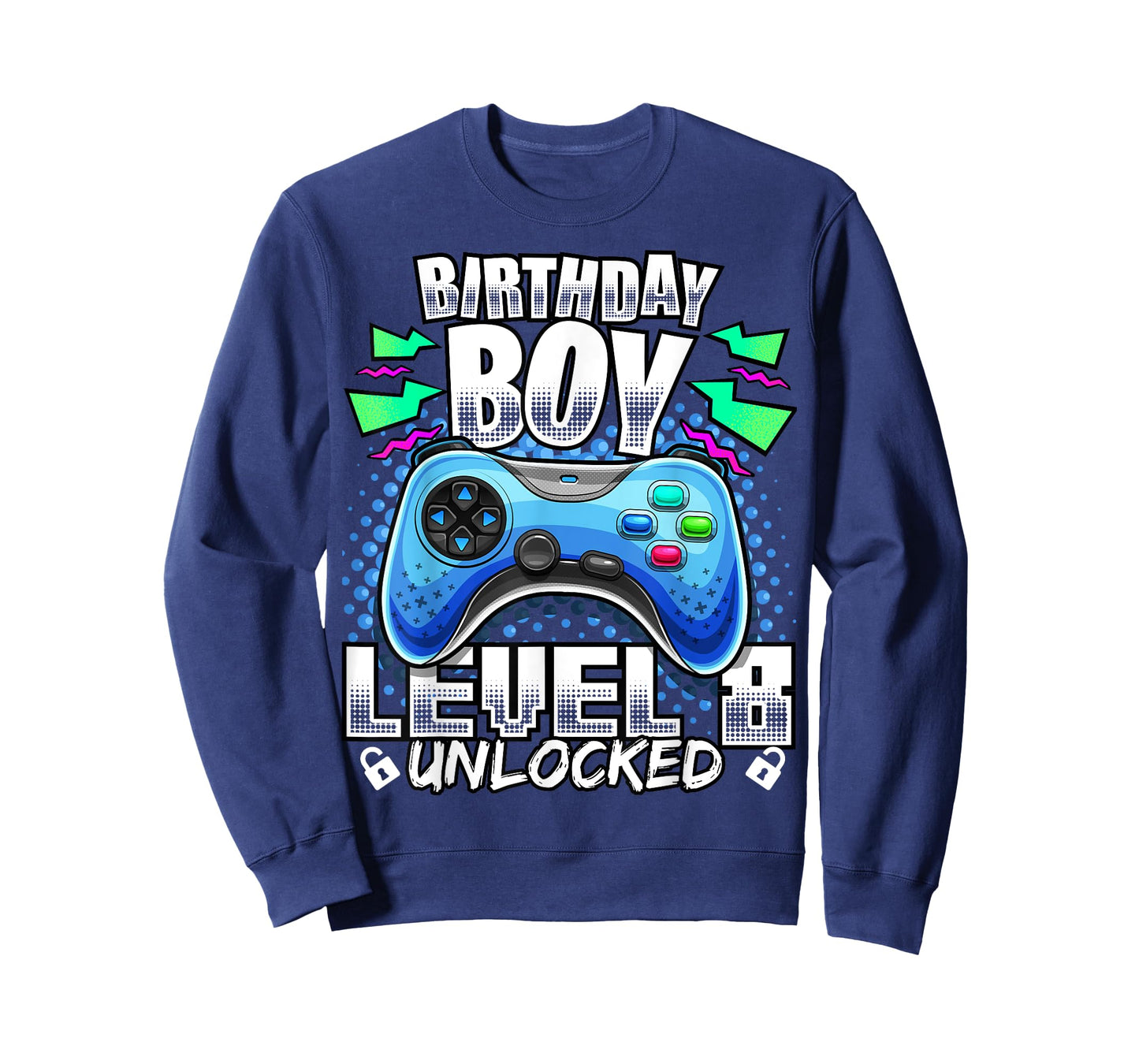 Level 8 Unlocked Video Game 8th Birthday Gamer Gift Boys T-Shirt