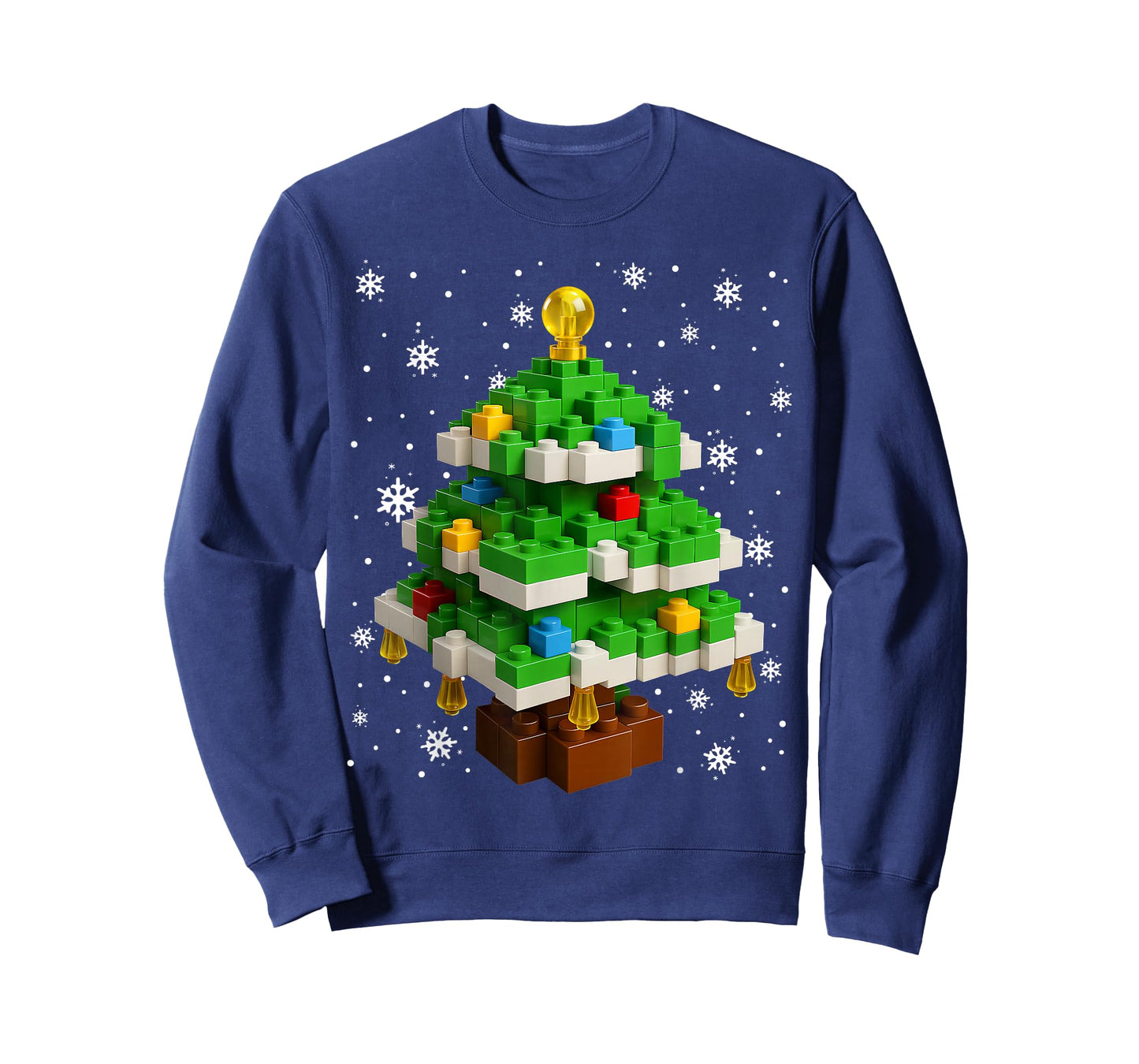 Merry Christmas PJS Blocks Building Christmas Tree Boys Kids T-Shirt