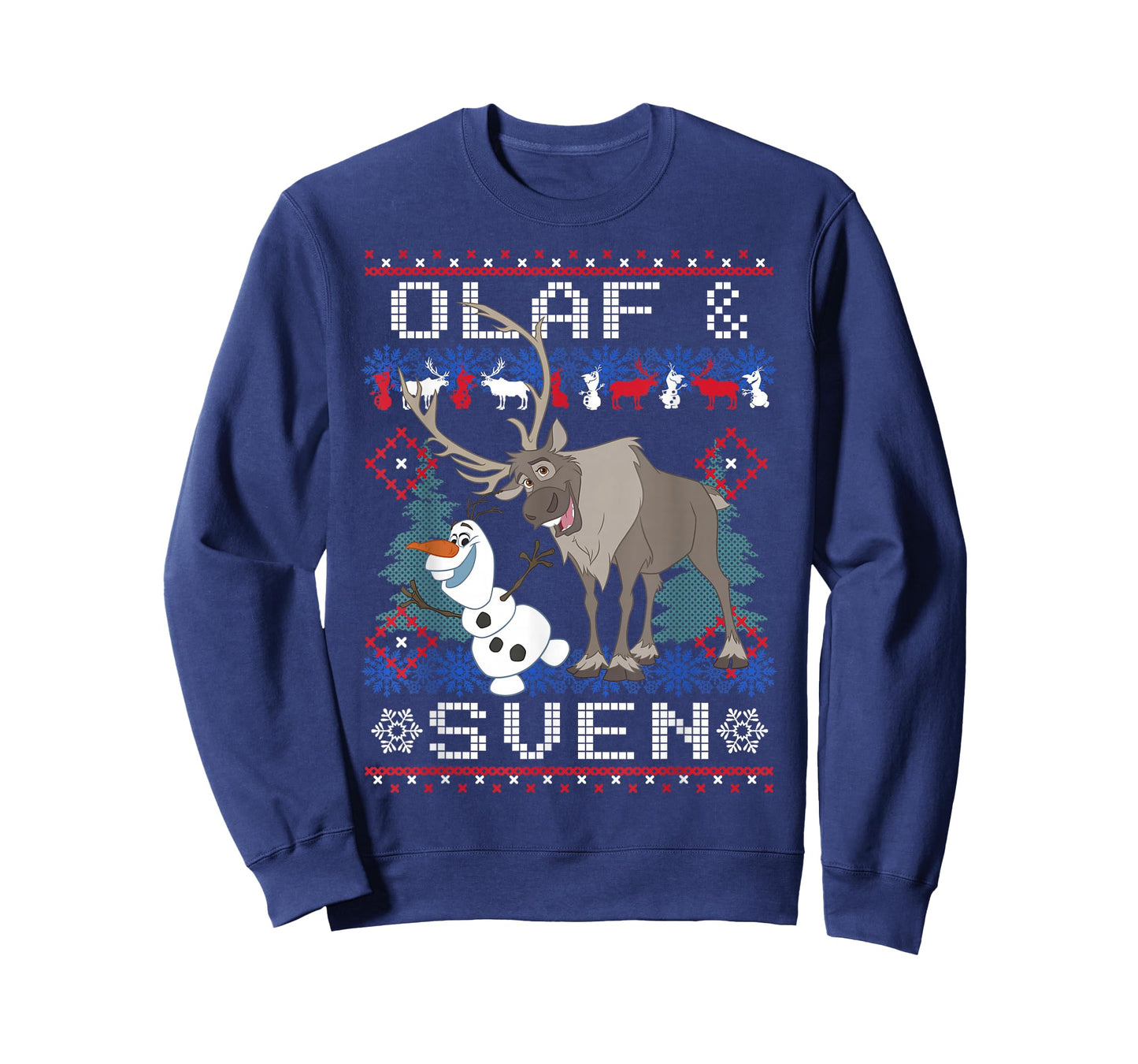 Disney Frozen Christmas Olaf & Sven Ugly Holiday Sweater T-Shirt