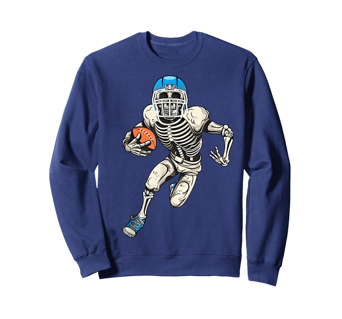 American Football Skeleton Halloween Men Boys Football Fan T-Shirt
