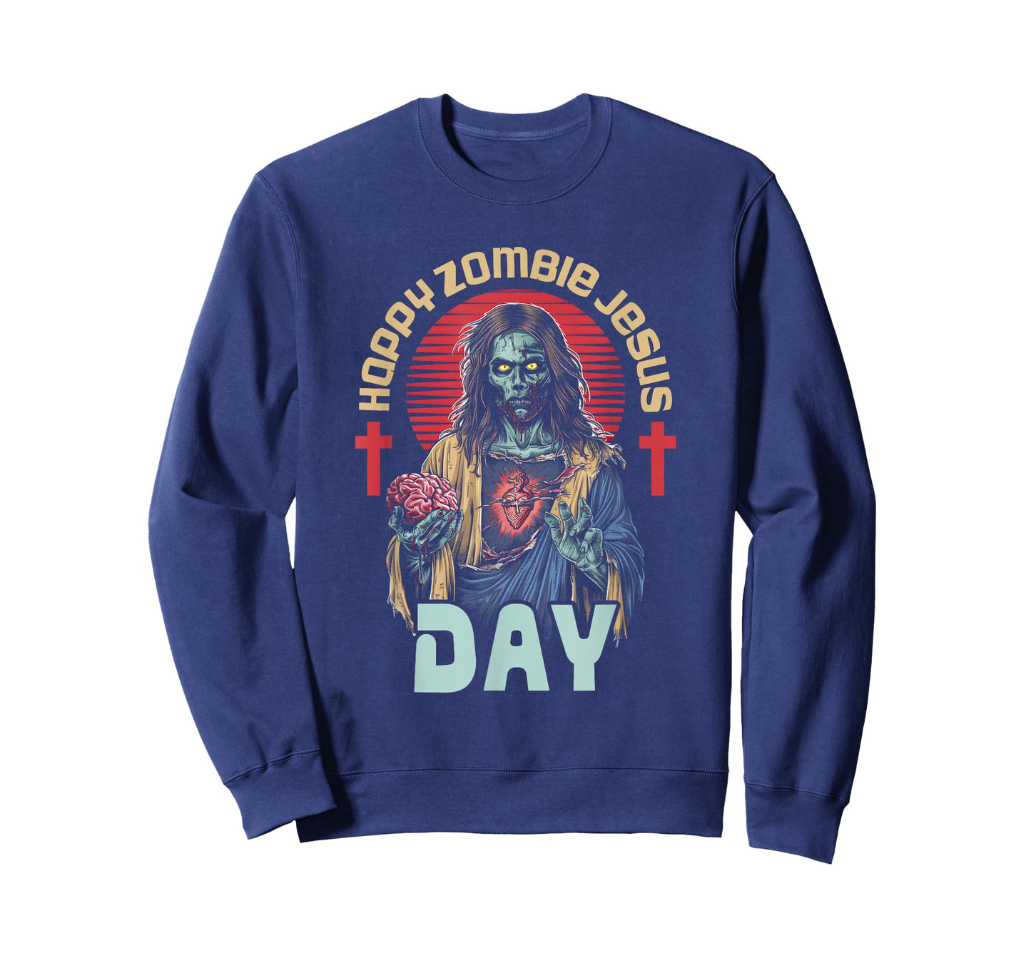 Happy Zombie Jesus Day Skeleton Horror Christ Halloween T-Shirt