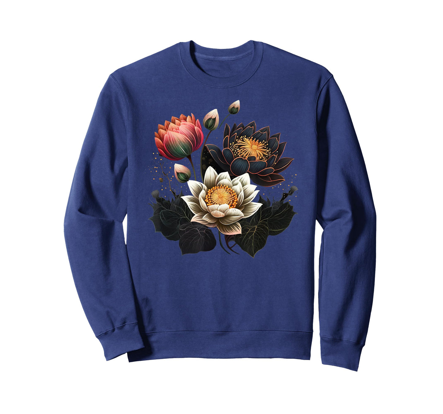 Lotus flowers Buddhism spiritual symbol yoga namaste blossom T-Shirt