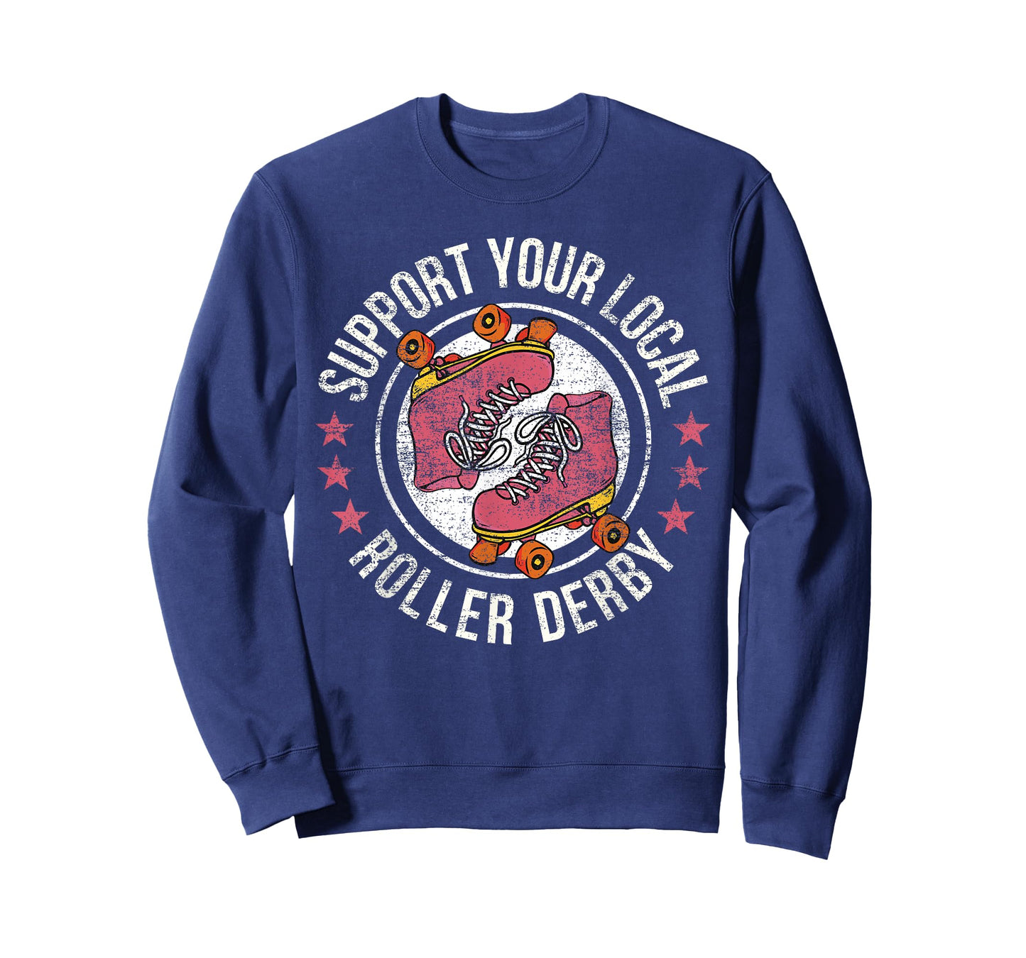 Roller Derby Gifts & Tees - Support Your Local Roller Derby Black Short Sleeve Modern Classic Crew Neck T-Shirt