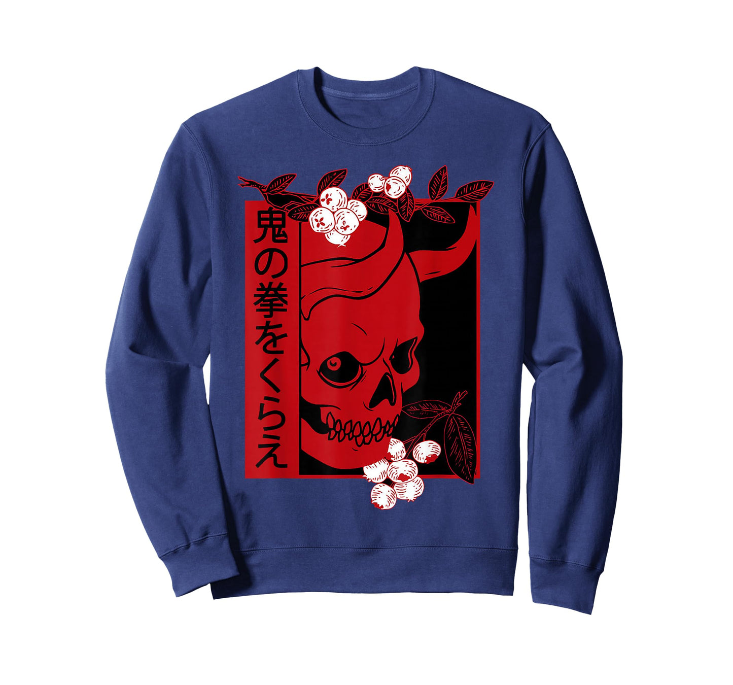 Japanese demon art face Skull devil oni harajuku aesthetic T-Shirt