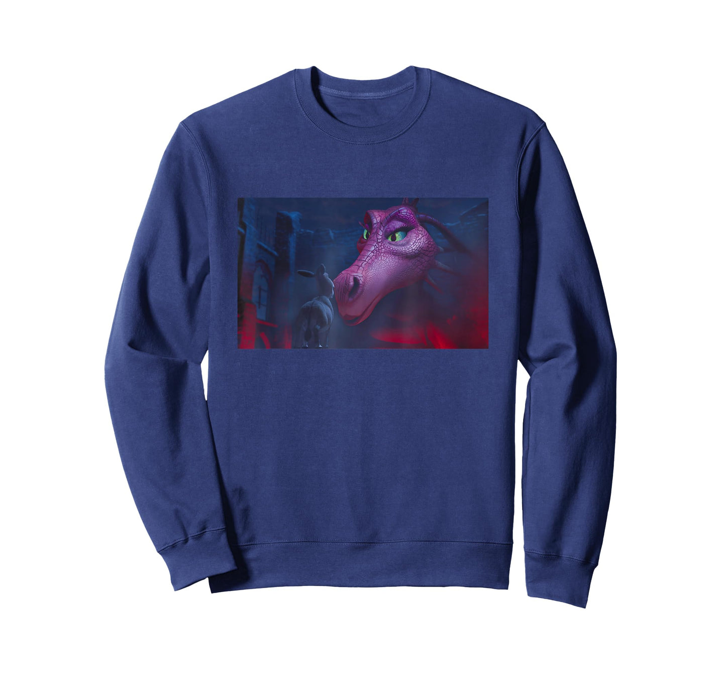 Shrek Iconic Donkey & Dragon in Love Scene Big Chest Poster T-Shirt