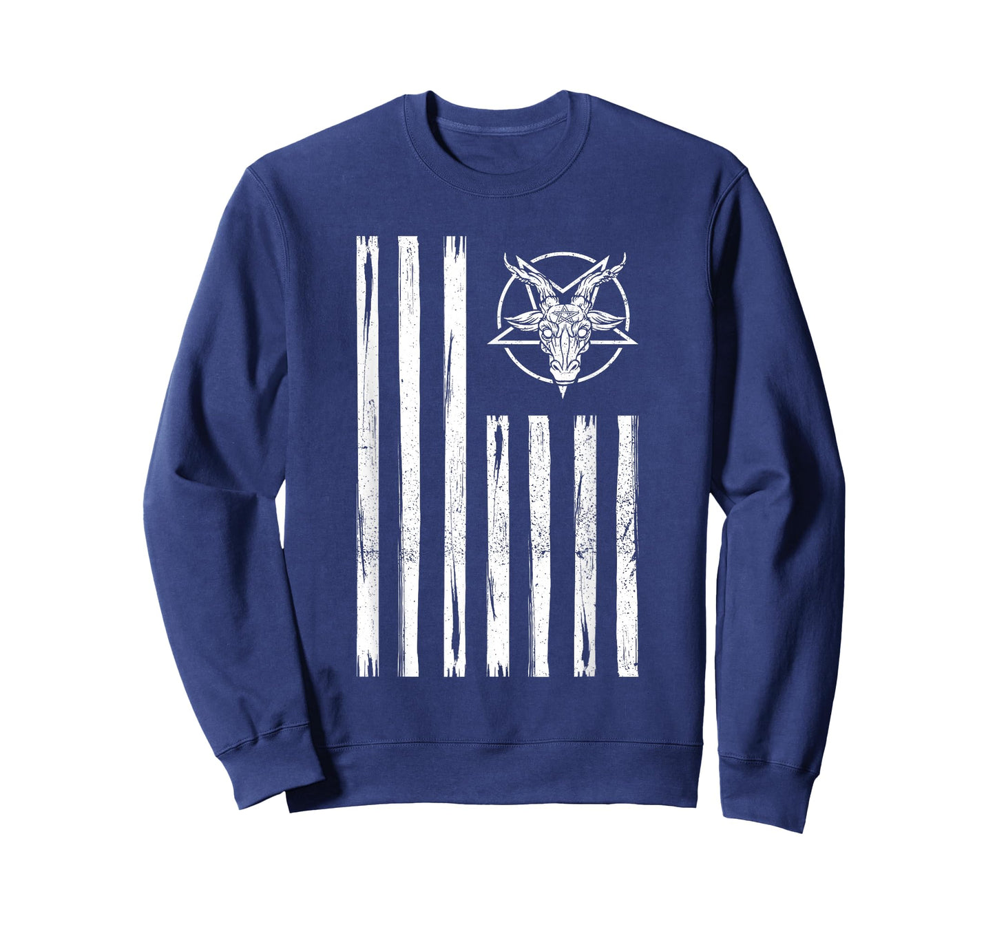 Patriotic Satan American Flag Occult Pentagram Baphomet 666 T-Shirt