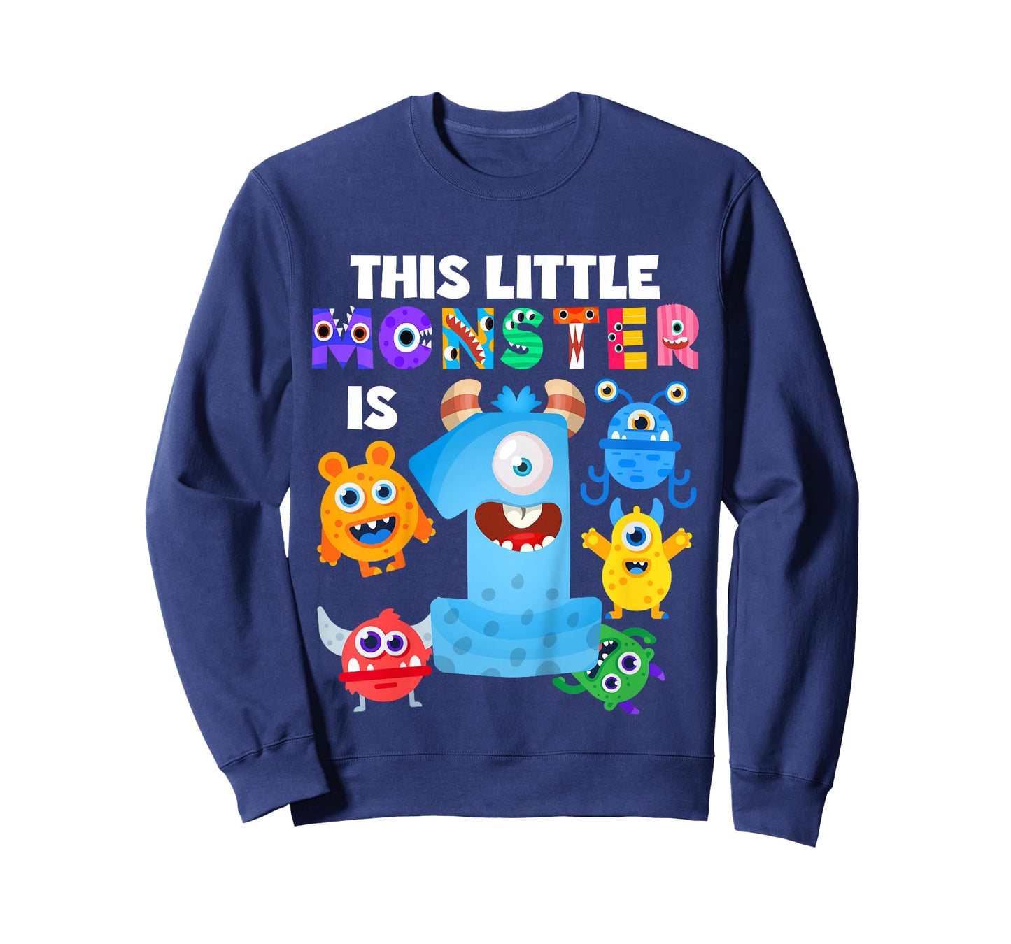 This Little Monster is 1 One Year 1st Birthday Party Aliens T-Shirt