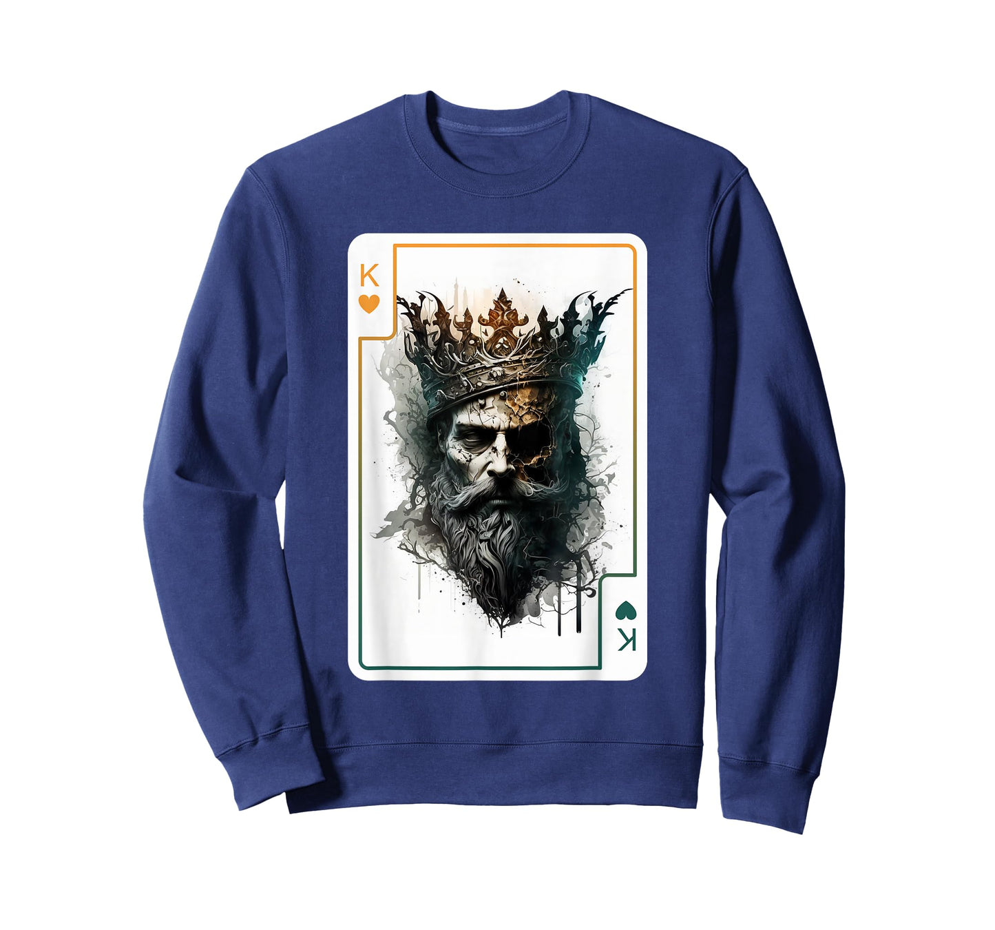 King of Hearts Creepy Card Game Poker Gothic Halloween T-Shirt