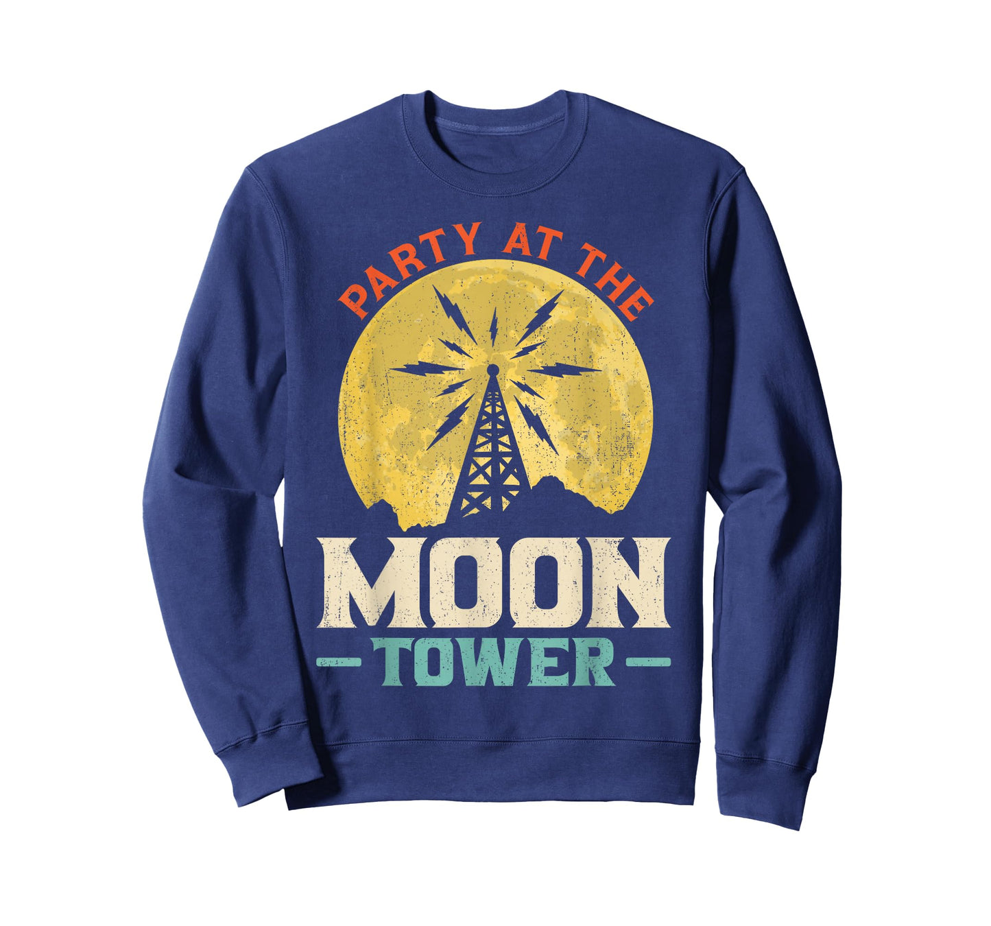 Party At The Moon Tower Retro Vintage Vibes T-Shirt