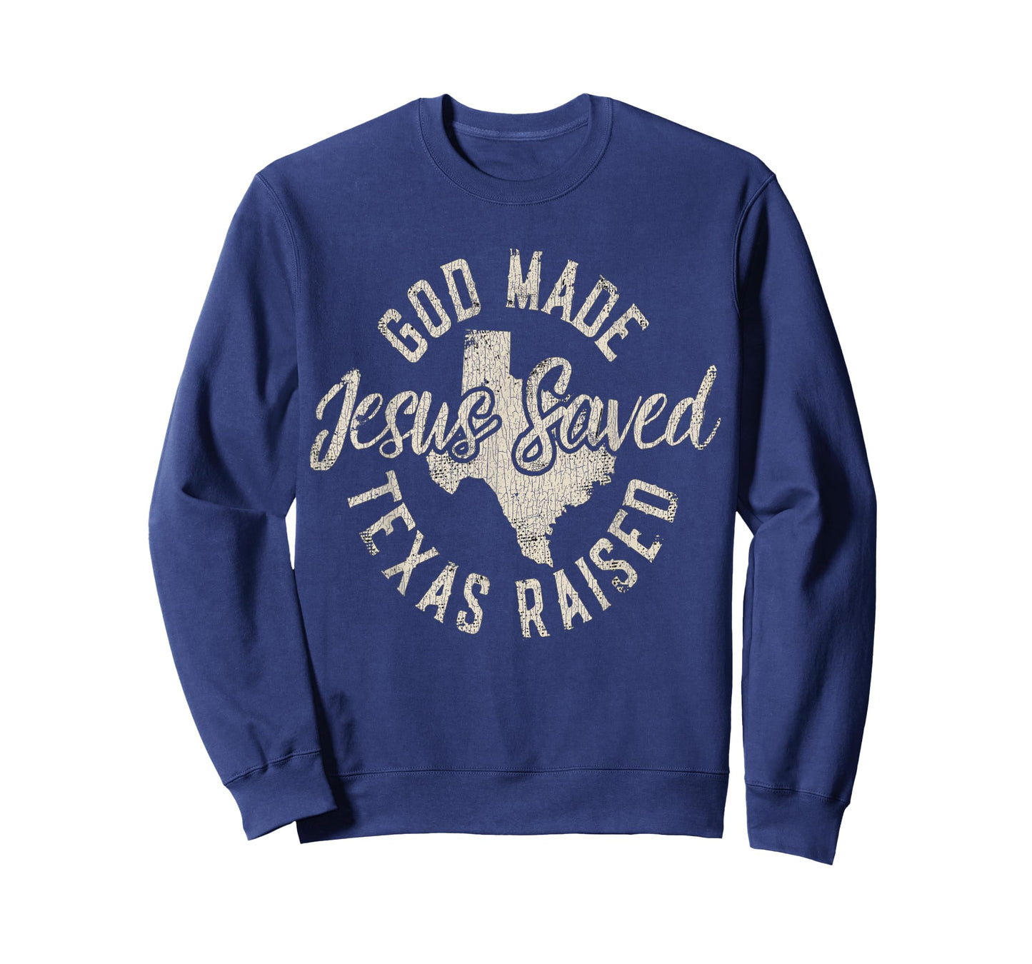 Vintage God Made Texas Raised Jesus Saved T-Shirt