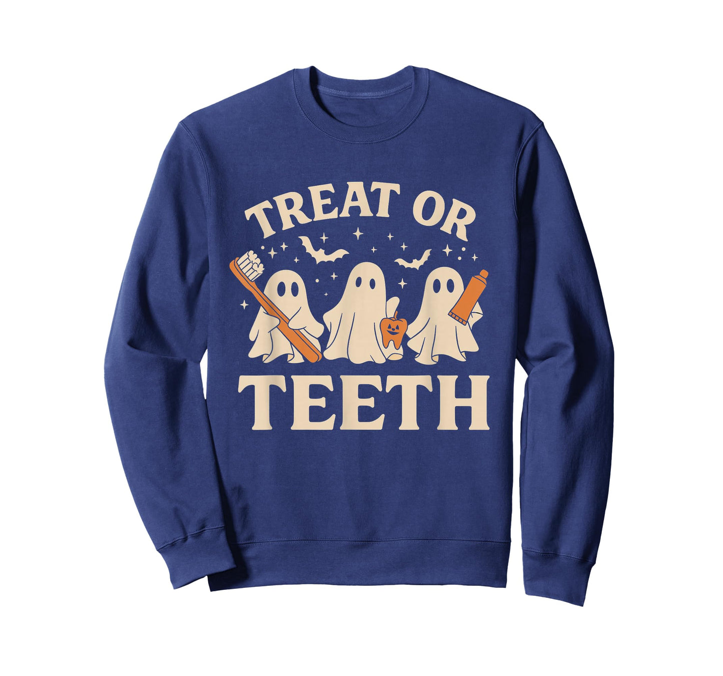 Trick Or Teeth Funny Dental Halloween Dentist Crew Costume T-Shirt
