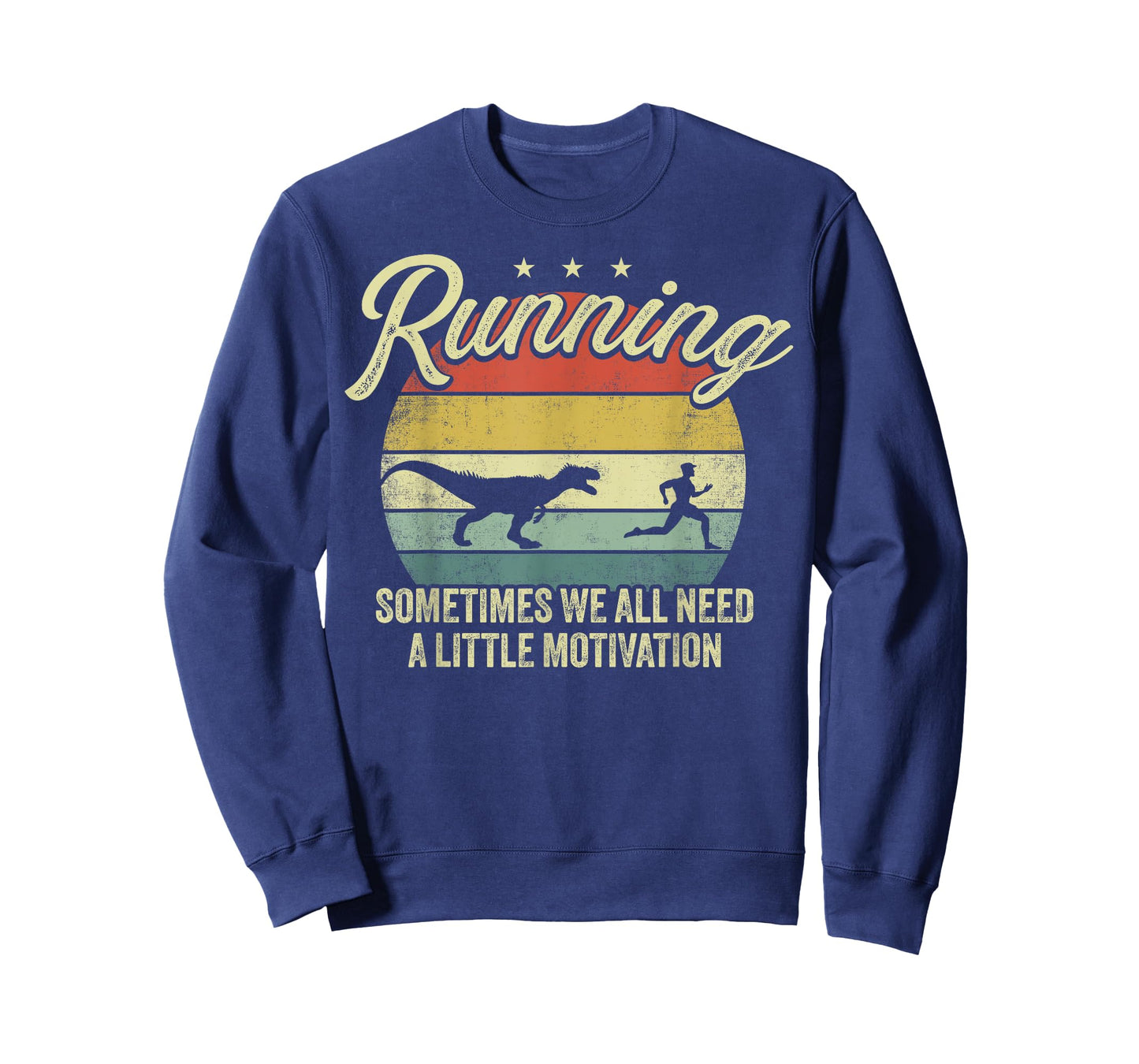 Retro Running Motivation Raptor Chase Funny Dinosaur T-Shirt