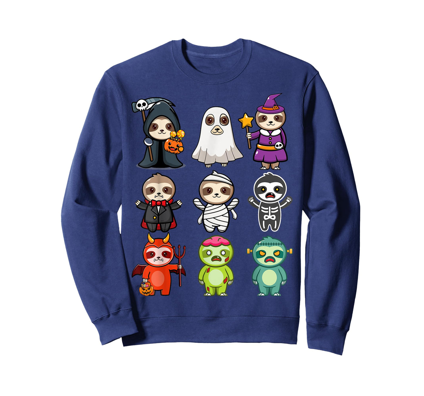 Sloth Spooky Ghost Boo-Jee Horror Pumpkin Sloth Halloween T-Shirt