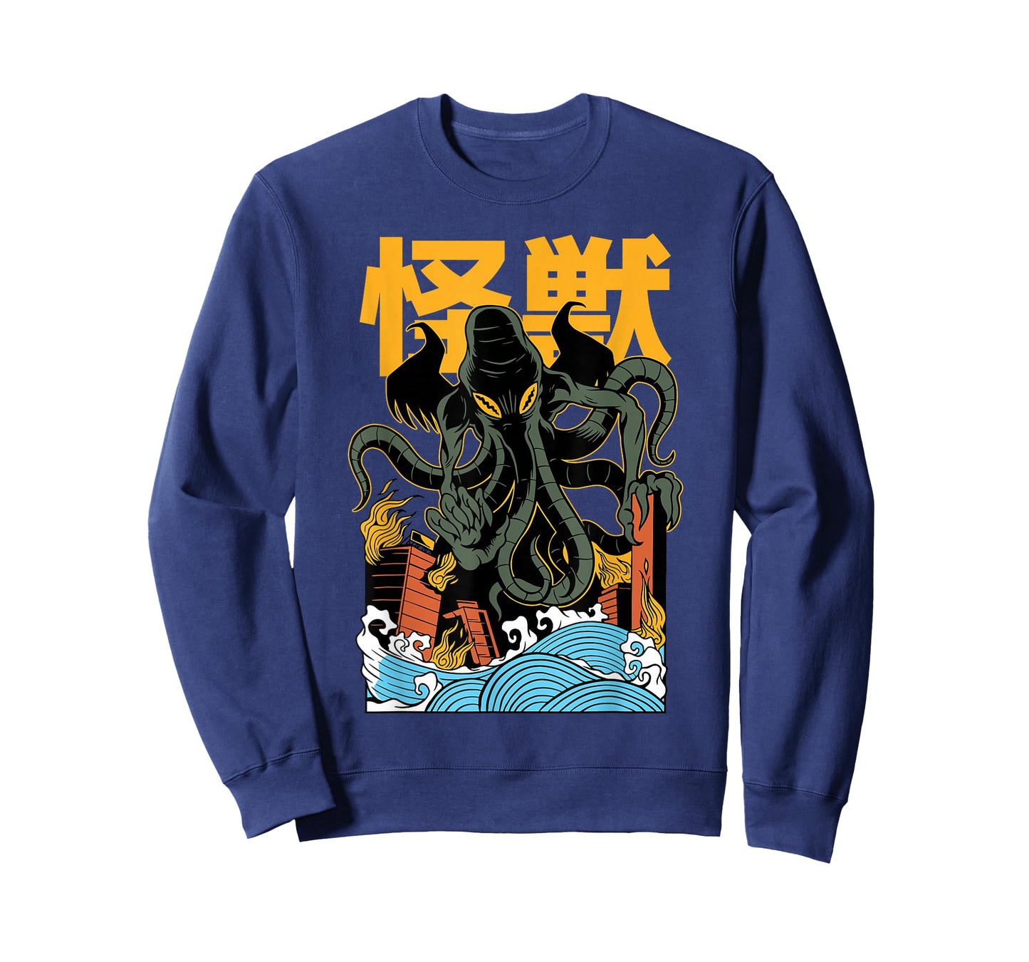 Japanese Japan Kaiju Monster Chutlulu Octopus Manga Anime T-Shirt