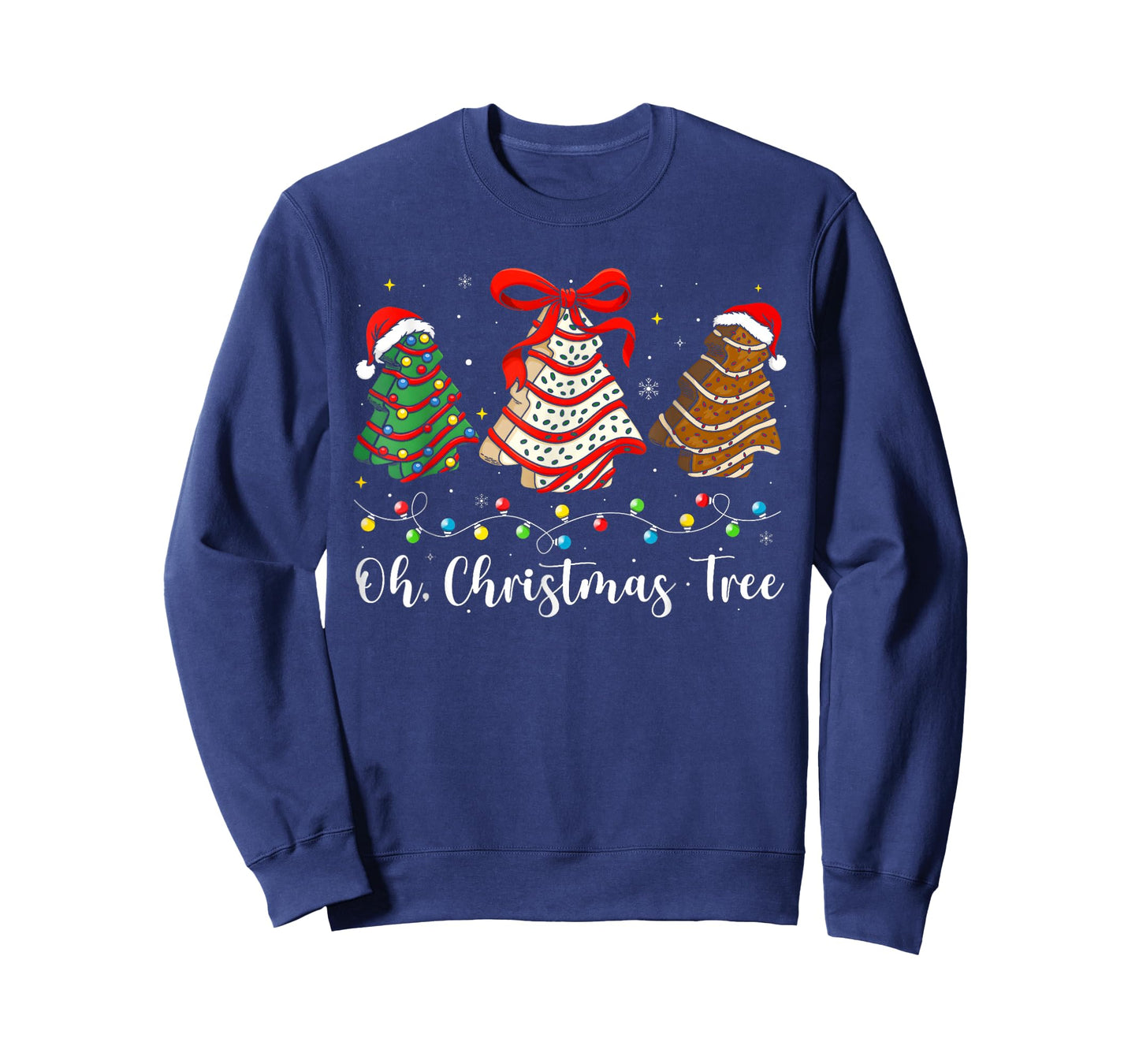 Groovy Oh Christmas Tree Cakes Debbie Becky Jen Cake Lovers T-Shirt