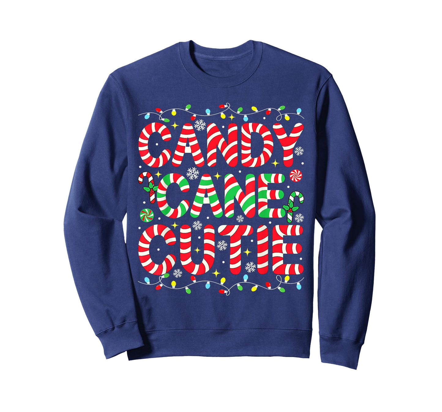 Funny Christmas Candy Cane Lover Crew Xmas Candy Cane Cutie T-Shirt