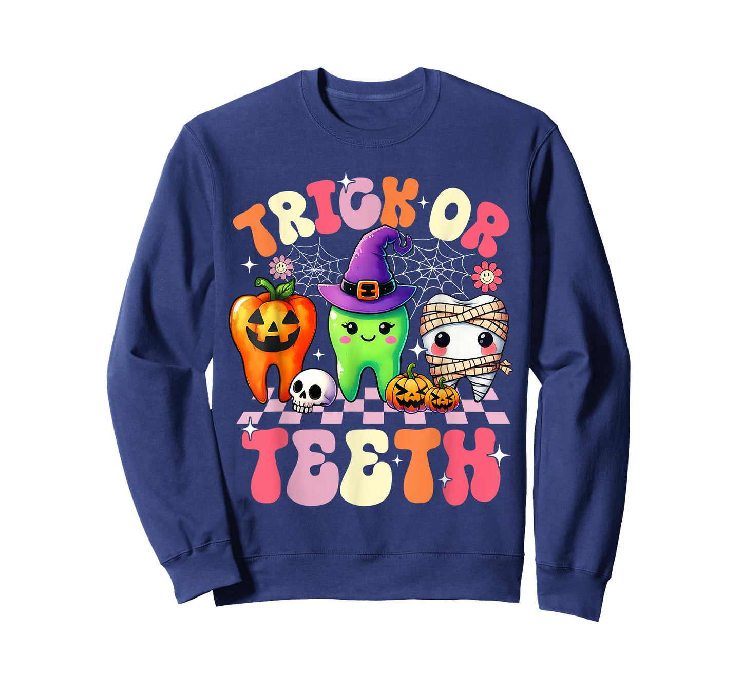 Trick Or Teeth Halloween Dentist Dental Hygienist Assistant T-Shirt